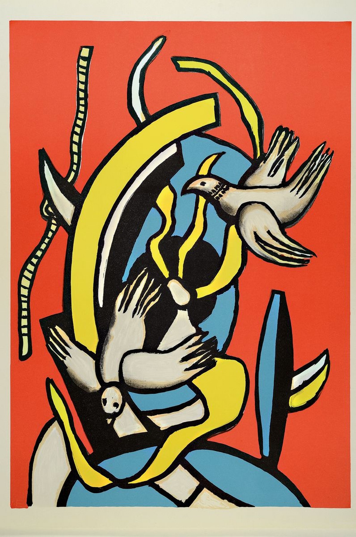Detail l: Fernand Leger, 1881-1955, Konvolut aus 2 Farblithografien, "Natur morte aux.., les oix aux..", Drucker/Verlag: Mourlot, Galerie Maeght, R. ...