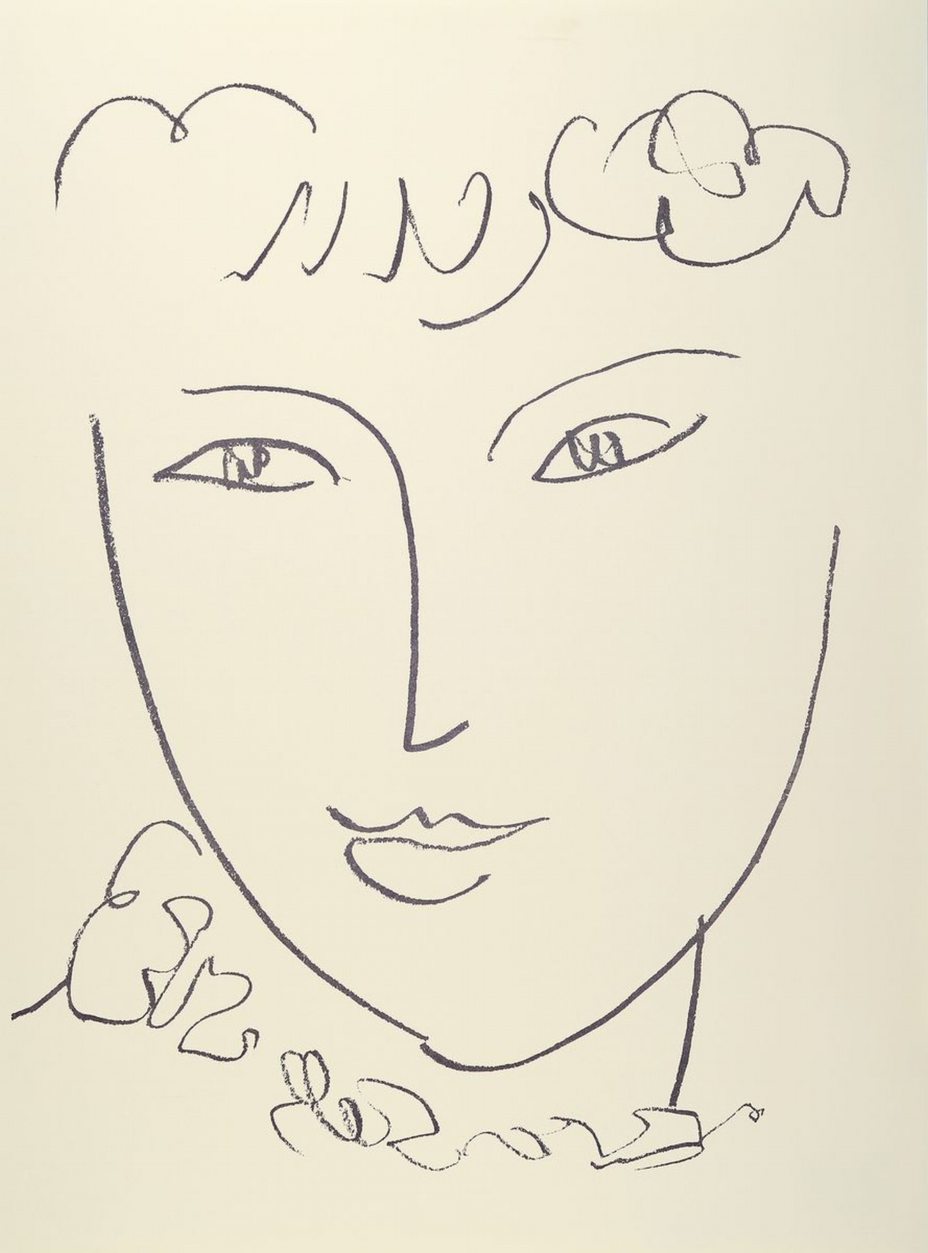 Henri Matisse, 1869-1954, Lithografie, "La Pompadour", 1951, Drucker/Verlag: Arte, Maeght Paris, ca. 69x52 cm