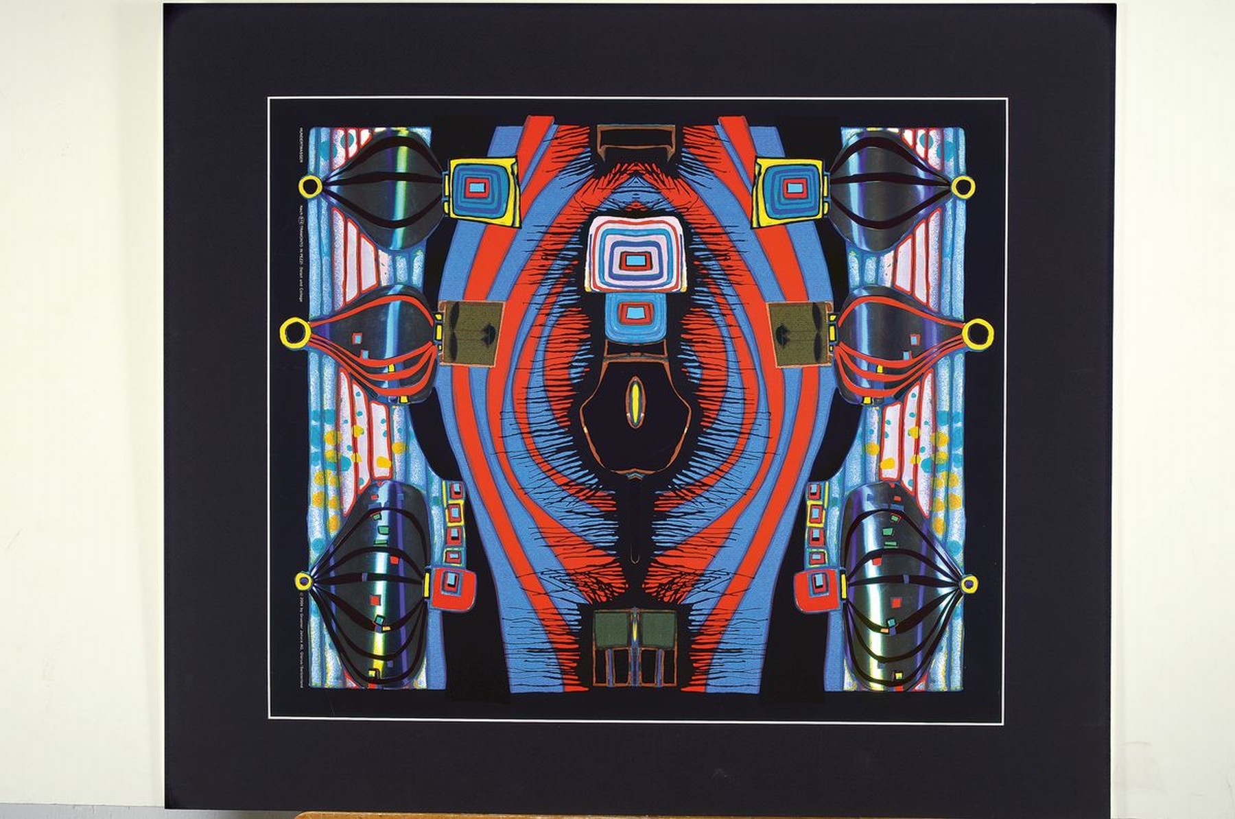 Detail k: Friedensreich Hundertwasser, 1928-2000, Kunstdruck mit Metallfolienprägung, ca. 55x 49 cm, PP, ca. 70x60 cm