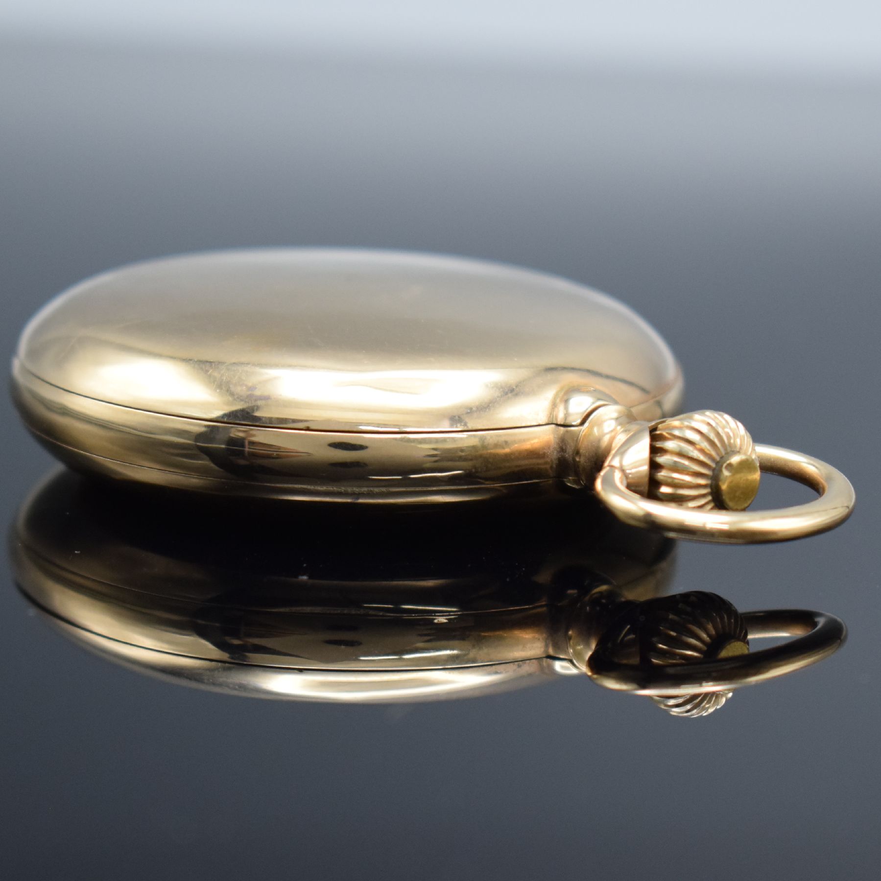 Detail d: AUDEMARS FRERES schwere Savonette mit Chronometerhemmung in RoseG 585/000, Schweiz um 1900, glattes 3-Deckel Goldgeh. dell., Cuvette m. ...