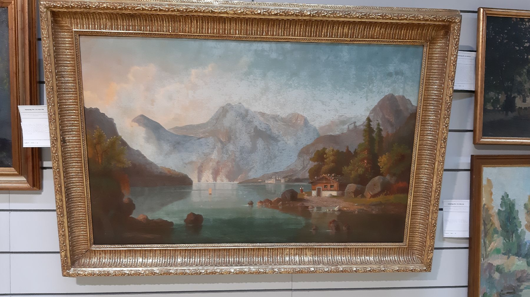 Detail b: Julius Lange, 1817 Darmstadt-1978 München, Maler der Düsseldorfer Schule und Schüler von Johann Wilhelm Schirmer, ab 1850 in München ansässig ...