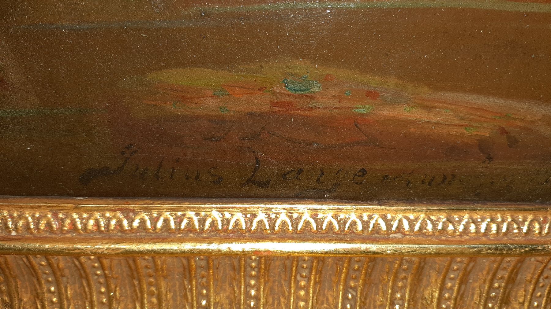 Detail c: Julius Lange, 1817 Darmstadt-1978 München, Maler der Düsseldorfer Schule und Schüler von Johann Wilhelm Schirmer, ab 1850 in München ansässig ...