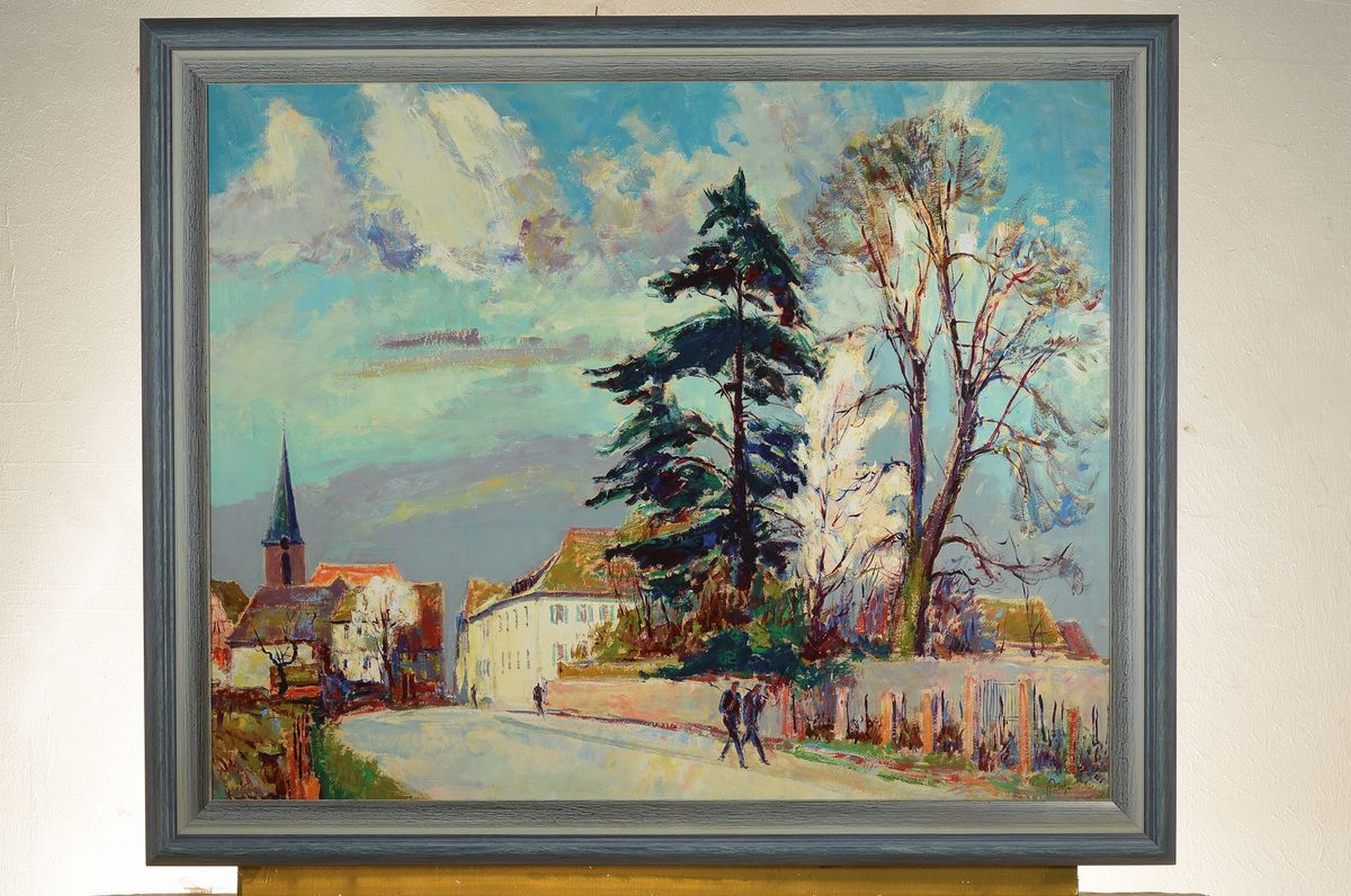 Detail k: Karl Graf, 1902-1986 Speyer, Forst an der Weinstraße, Öl/Malkarton, rechts unten signiert, rückseitig betitelt und dat. 1961, ca. 68x85cm, R. ca. ...