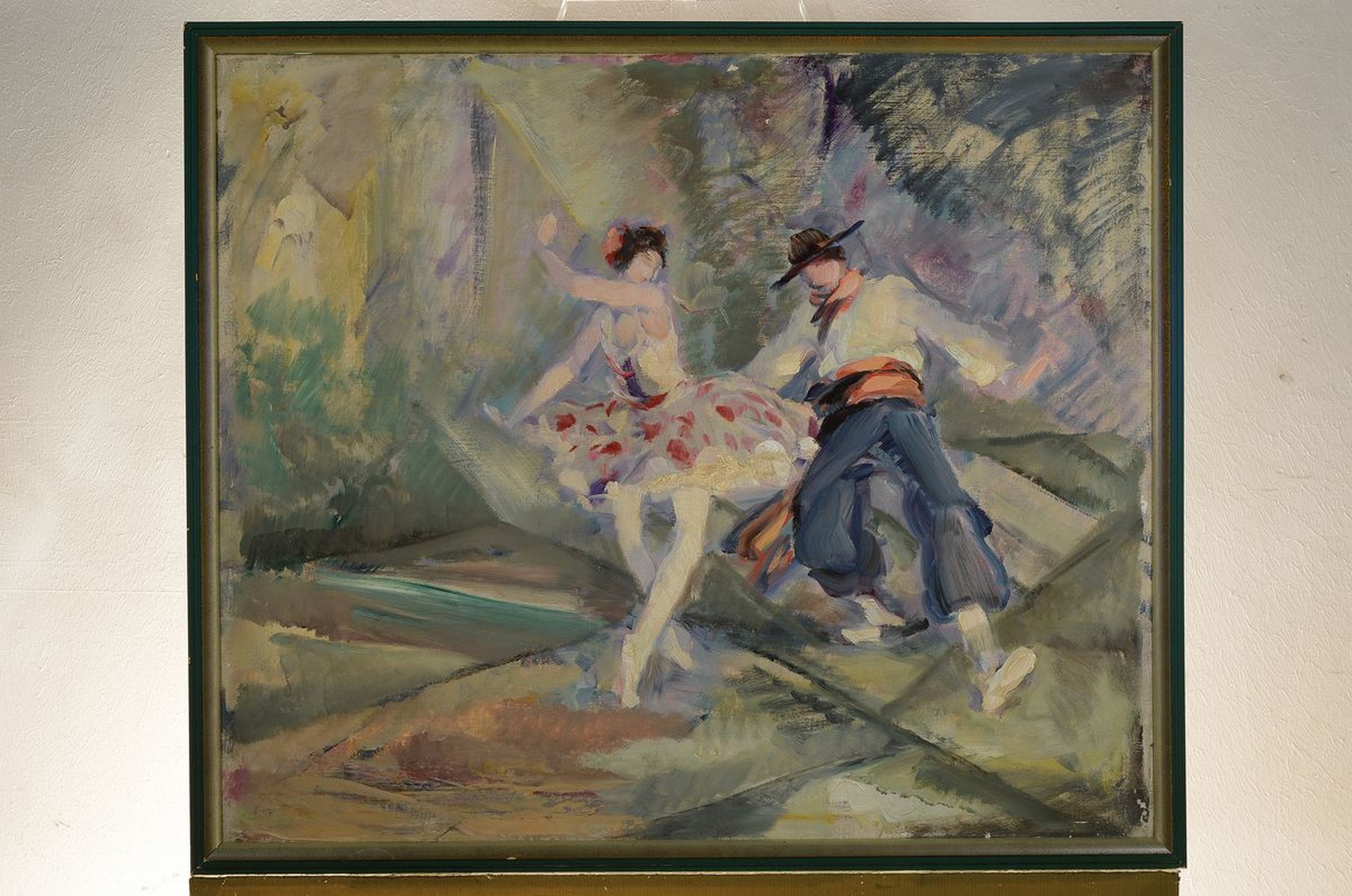 Detail k: Hanns Fay, 1888 Frankenthal-1957 Neustadt a.d. Weinstraße, Russische Tänzer, Öl/Lwd, rückseitig bezeichnet und betitelt, altes Etikett der ...