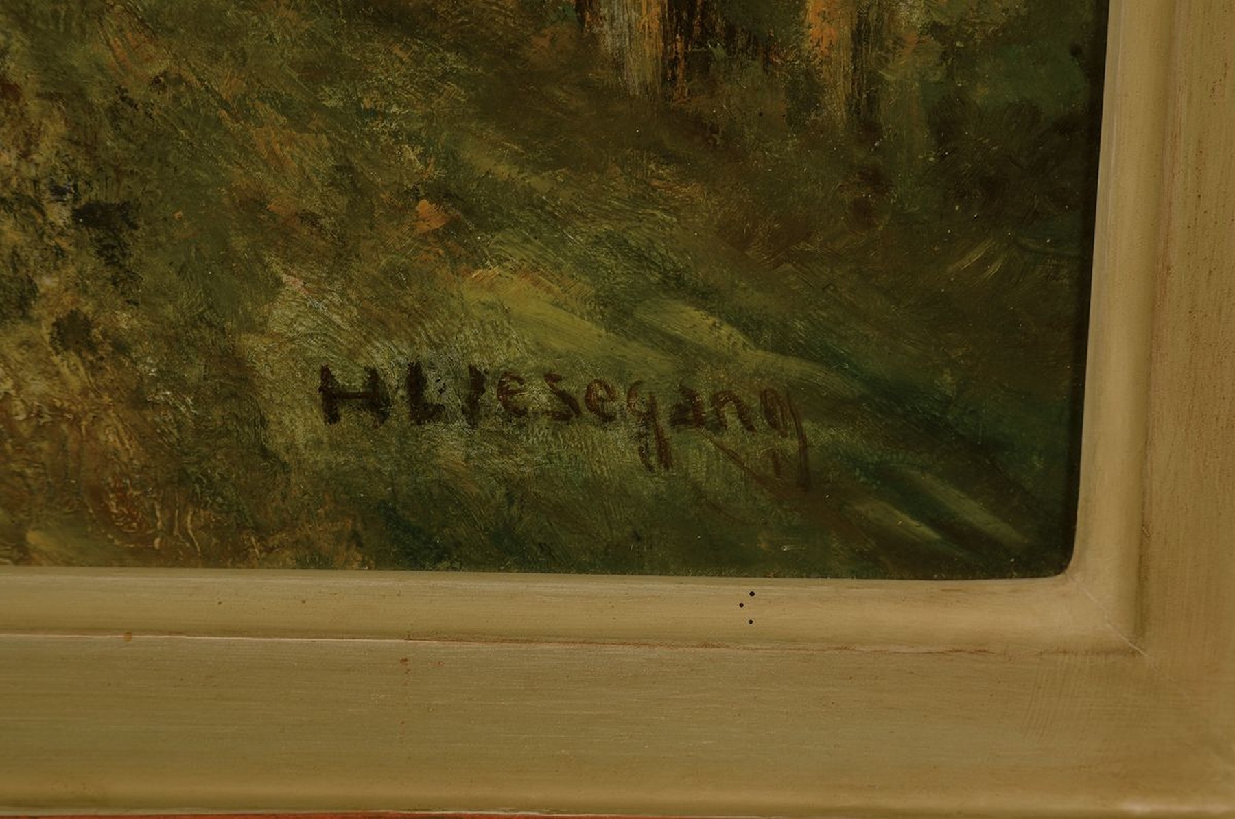 Detail a: Helmuth Liesegang, 1858 Duisburg - 1945, Studium an der Düsseldorfer Akademie, Weiterbildung in Paris, Mitglied der Künstlervereinigung Malkasten, ...