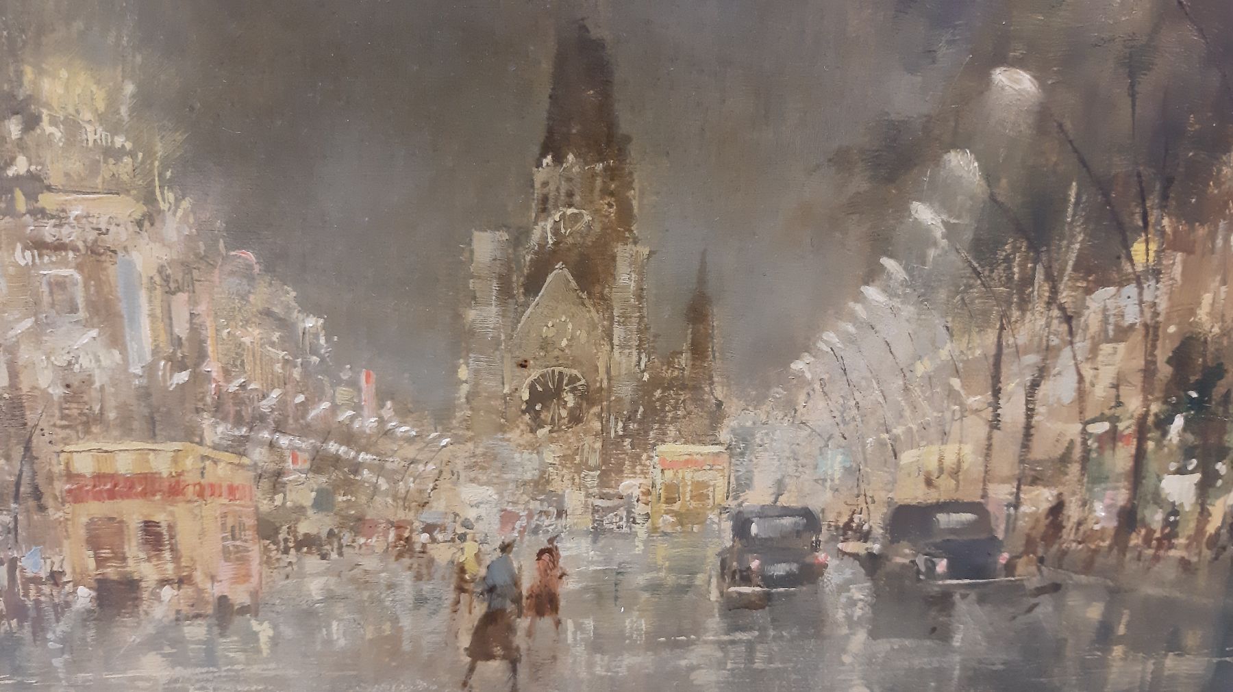 Detail b: Peter-Götz Pallmann, 1908 Berlin - 1966 ebenda, autodidaktische Ausbildung, vornehmlich Berliner Stadtansichten im Stilgefüge des deutschen ...