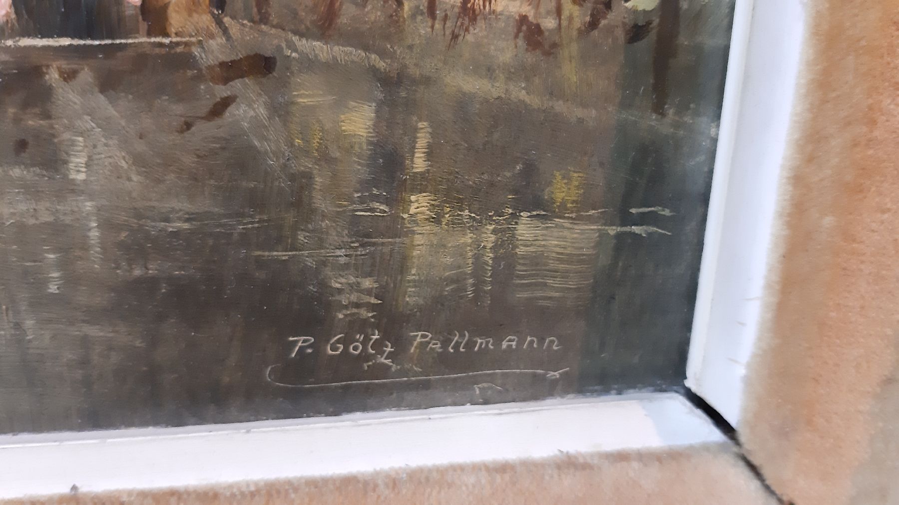 Detail c: Peter-Götz Pallmann, 1908 Berlin - 1966 ebenda, autodidaktische Ausbildung, vornehmlich Berliner Stadtansichten im Stilgefüge des deutschen ...