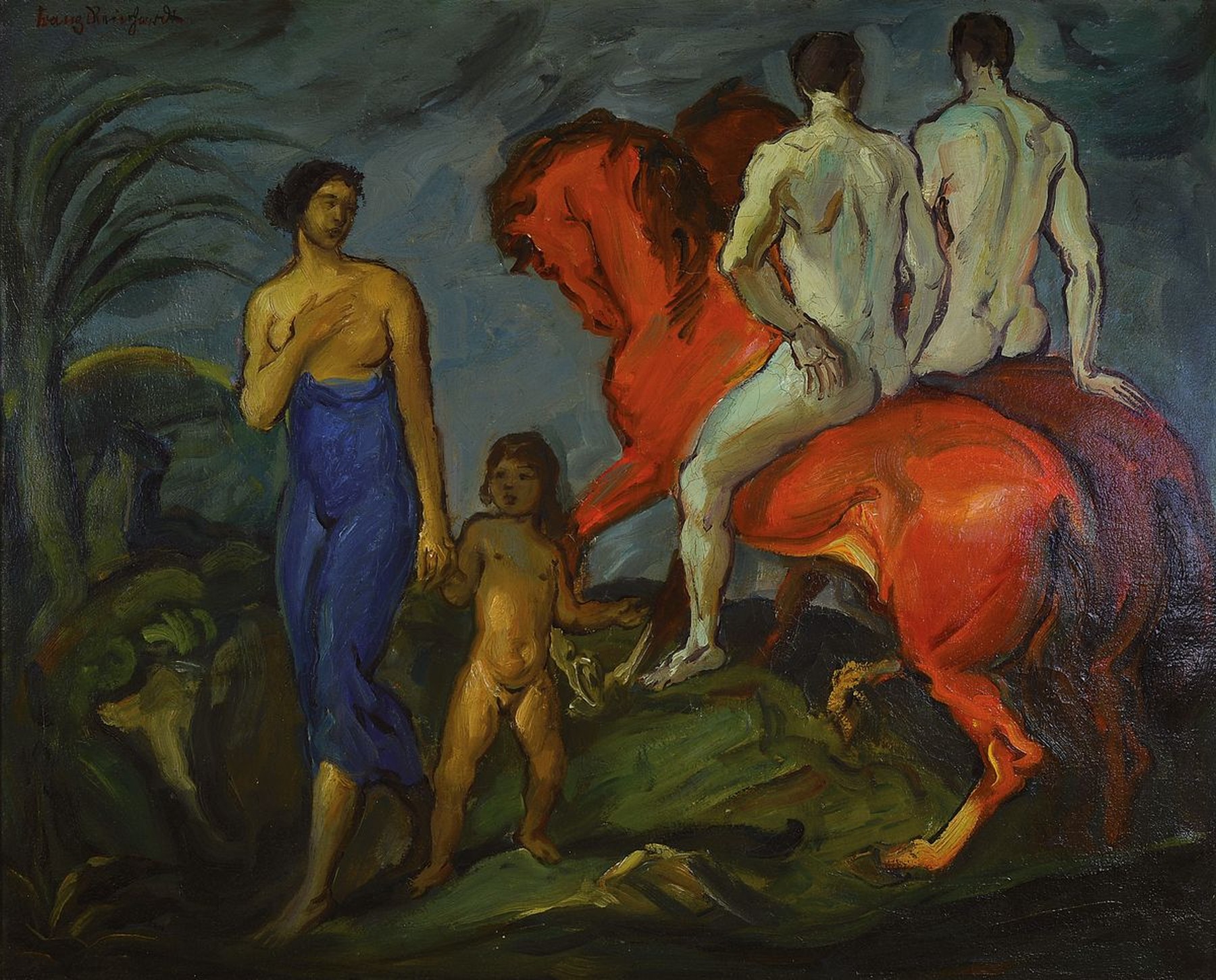 Franz Reinhardt, 1881 Helmstedt-1946 Lenzdried, Studium an der Akademie München bei Wilhelm von Diez und Franz von Stuck, war als Bildnis- und ...