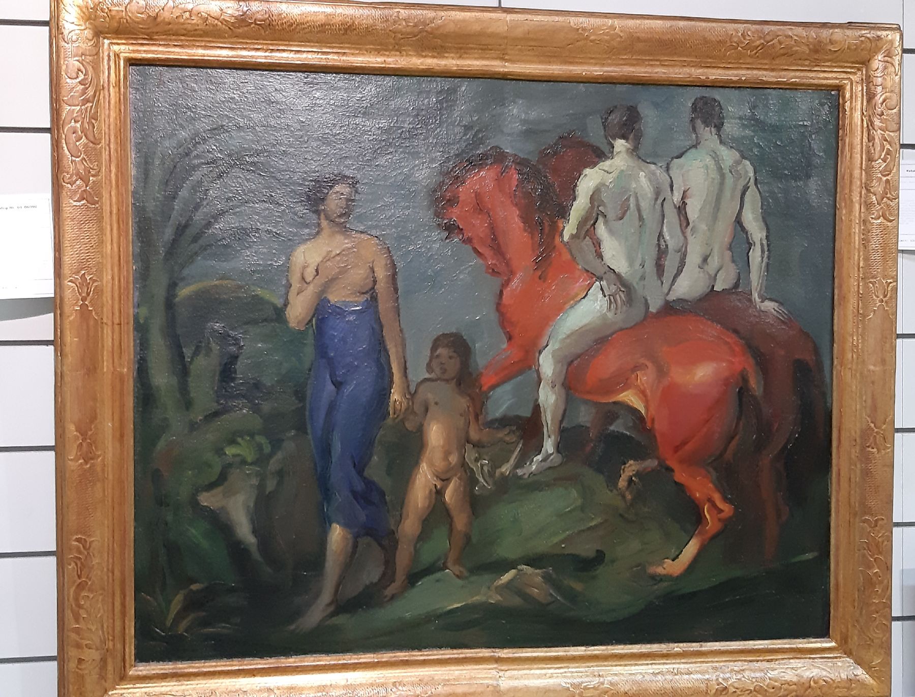 Detail c: Franz Reinhardt, 1881 Helmstedt-1946 Lenzdried, Studium an der Akademie München bei Wilhelm von Diez und Franz von Stuck, war als Bildnis- und ...