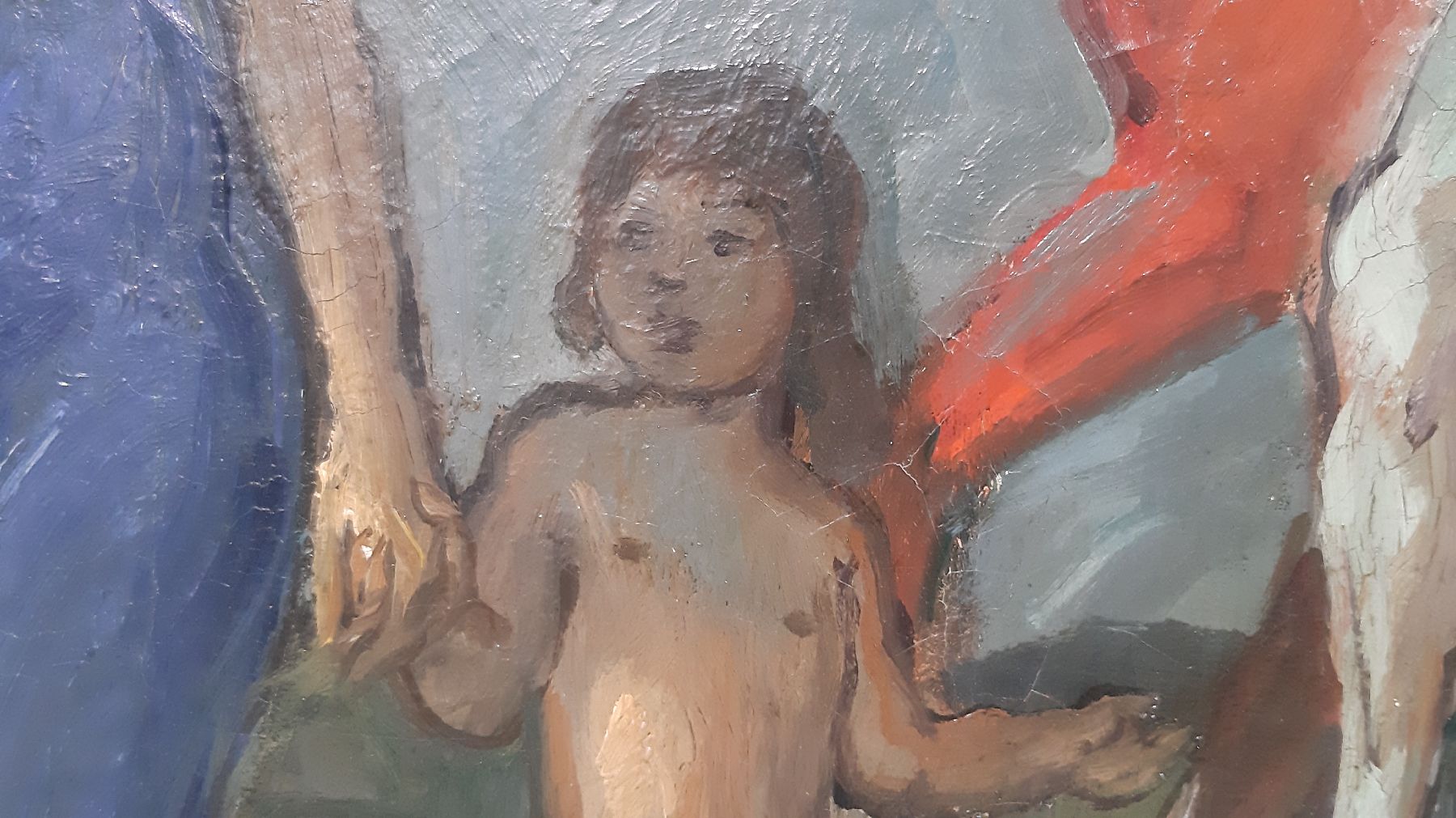 Detail d: Franz Reinhardt, 1881 Helmstedt-1946 Lenzdried, Studium an der Akademie München bei Wilhelm von Diez und Franz von Stuck, war als Bildnis- und ...