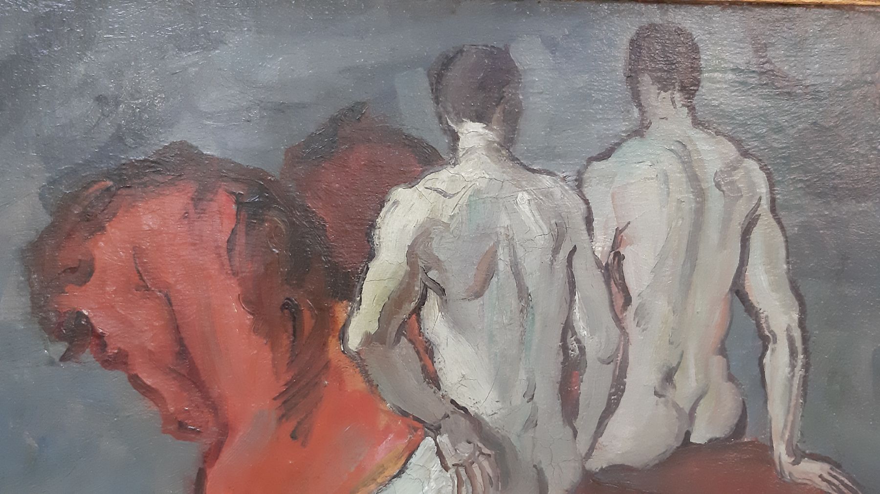 Detail g: Franz Reinhardt, 1881 Helmstedt-1946 Lenzdried, Studium an der Akademie München bei Wilhelm von Diez und Franz von Stuck, war als Bildnis- und ...