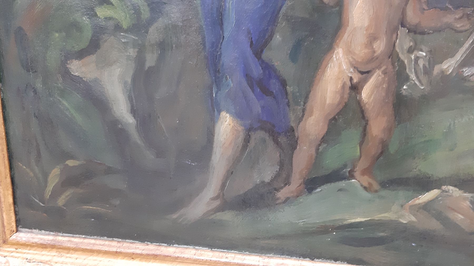 Detail i: Franz Reinhardt, 1881 Helmstedt-1946 Lenzdried, Studium an der Akademie München bei Wilhelm von Diez und Franz von Stuck, war als Bildnis- und ...