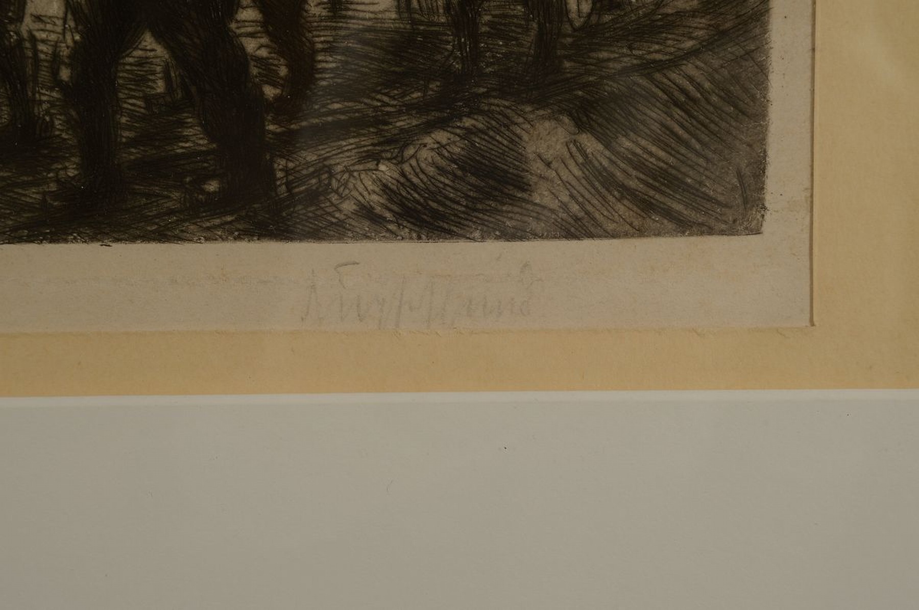 Detail a: Hermann Kupferschmid, 1885 Waldshut-1975 Achern, Studium an der Akademie Karlsruhe bei Schurth, Conz und Ritter, bekannt als Industriemaler, hier: ...