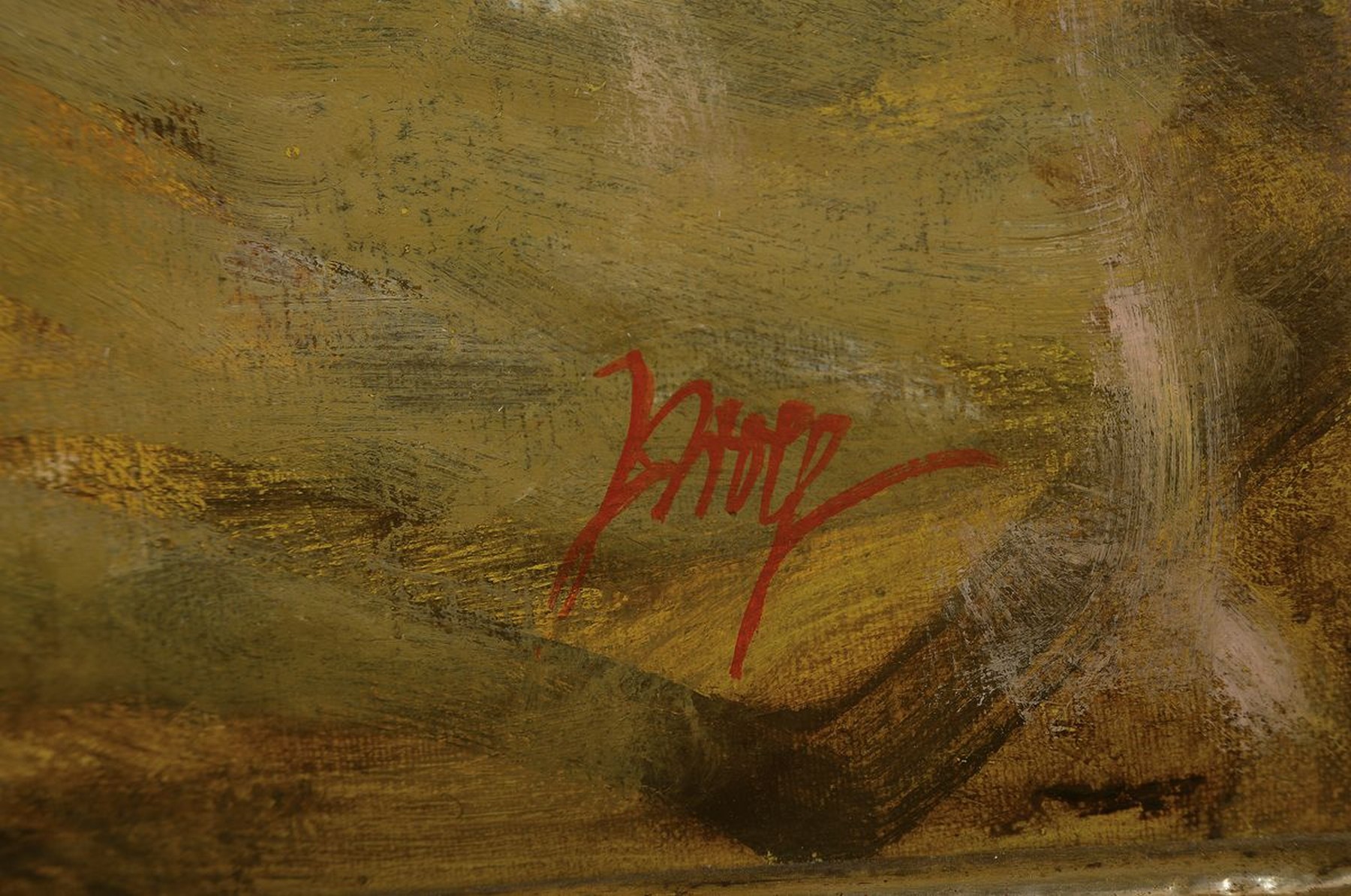 Detail a: Julius Wolf, 1909 Rottweil - 1996 Kempten, Frauenakt, "Erwachen", Öl/Lwd, re. u. signiert, leichte Farbabblätterungen bzw. Altersspuren, ...