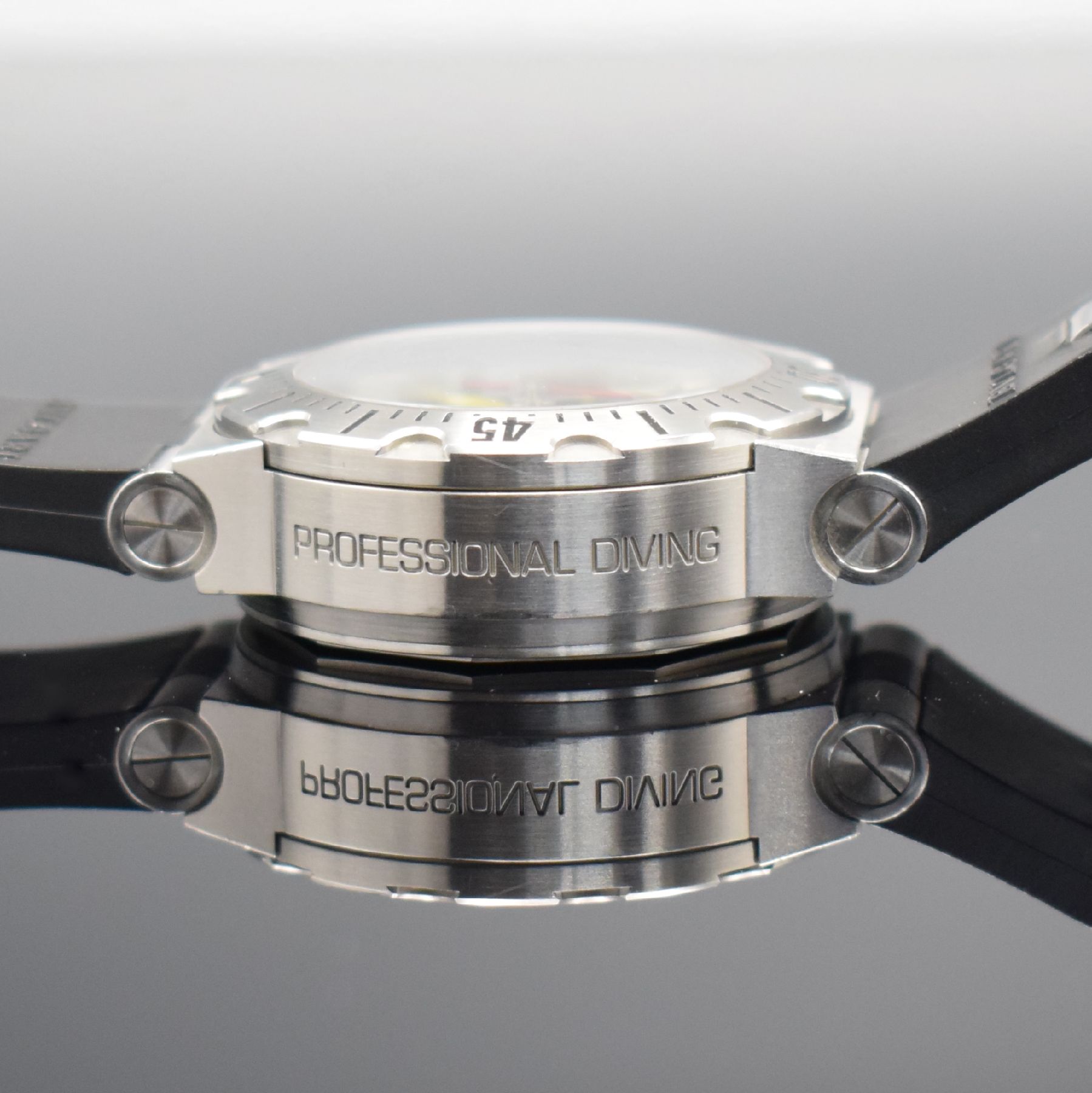 Detail f: BULGARI Diagono Professional Flyback- Chronograph in Chronometerqualität Referenz SC 40S, Automatik, Edelstahlgeh., Boden & Krone verschr., orig. ...