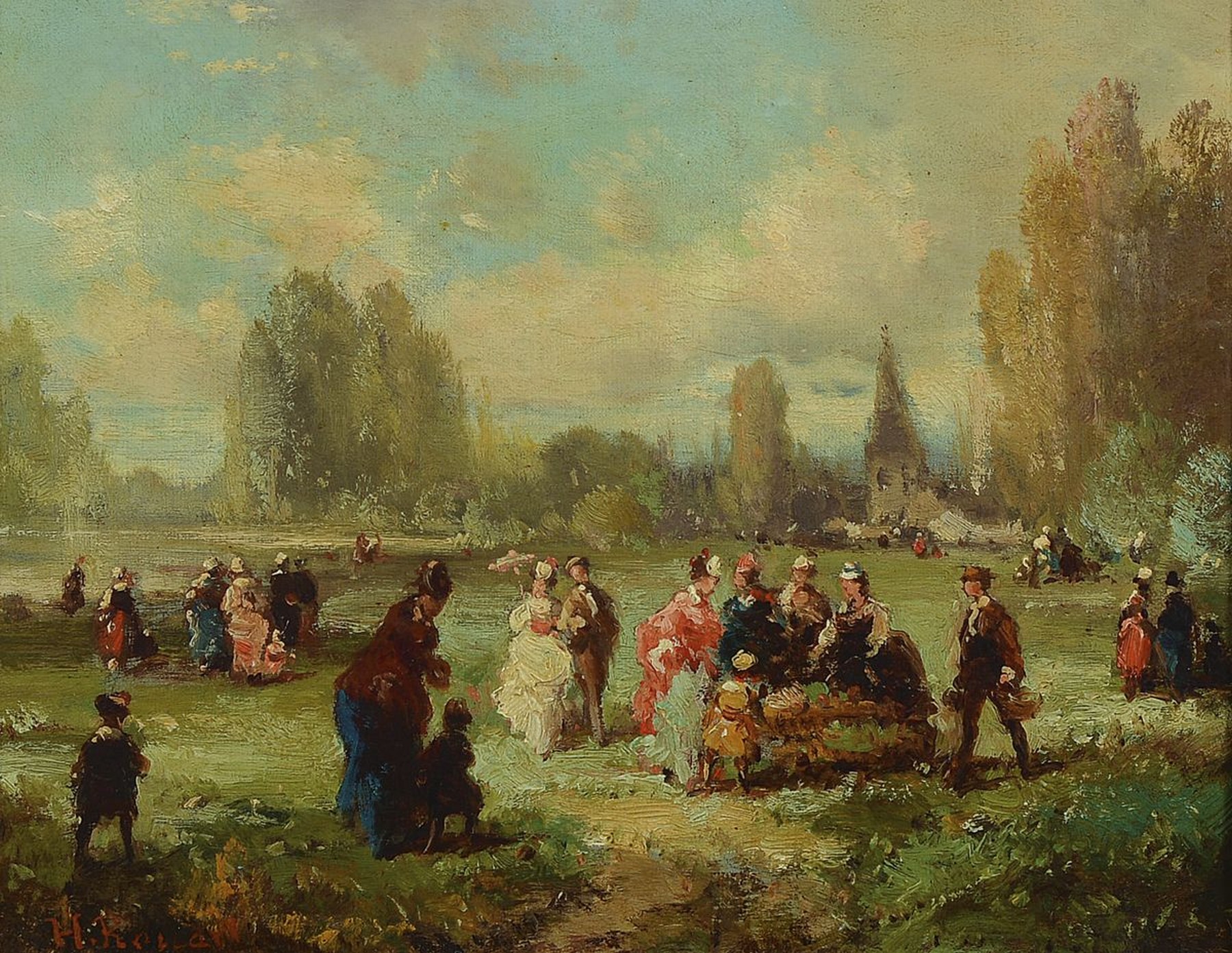 Henri Stanislas Rouart, 1833 Paris - 1912 ebenda, französischer Maler des Impressionismus, Schüler von Camille Pissarro, ab 1868 zahlreiche ...