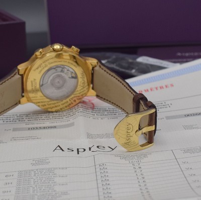 26328490i - ASPREY of London No. 8 seltener Armbandchronograph in GG 750/000