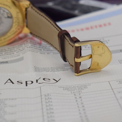 26328490j - ASPREY of London No. 8 seltener Armbandchronograph in GG 750/000
