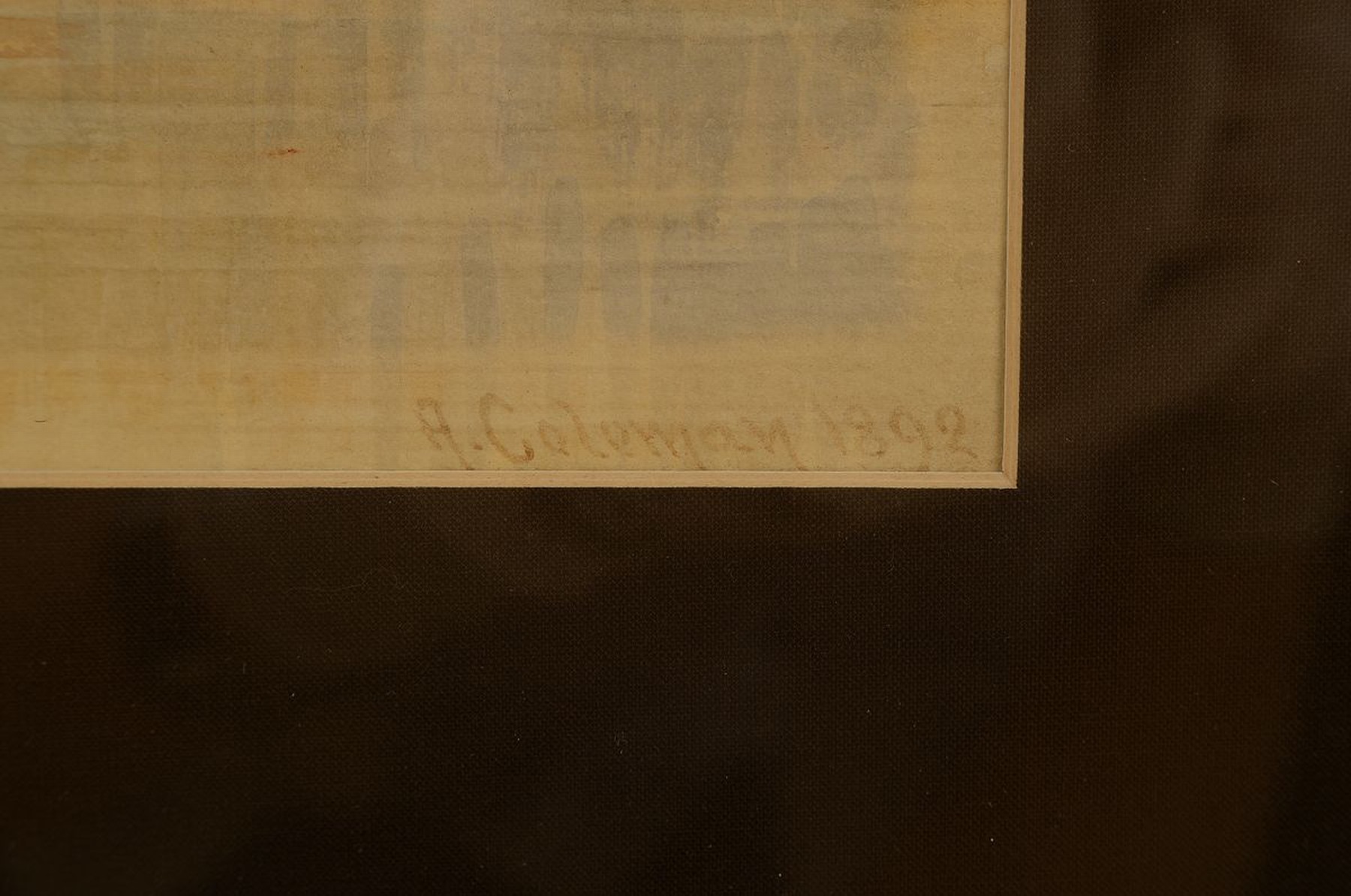Detail b: A. Coleman, britischer Künstler des 19.Jh., zwei Aquarelle: Ansichten von typischen Cottages in hügeliger Landschaft, je rechts unten signiert u. ...