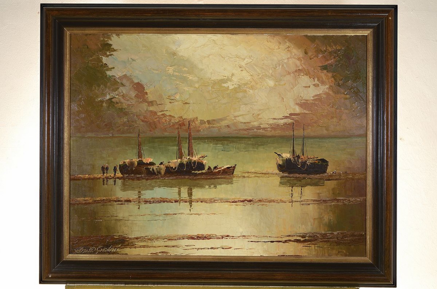 Detail k: Arnold Graboné, 1896 München-1982 Starnberg, "In der Kurischen Nehrung" so rückseitig auf Künstleretikett betitelt, Öl/Lwd, pastoser ...