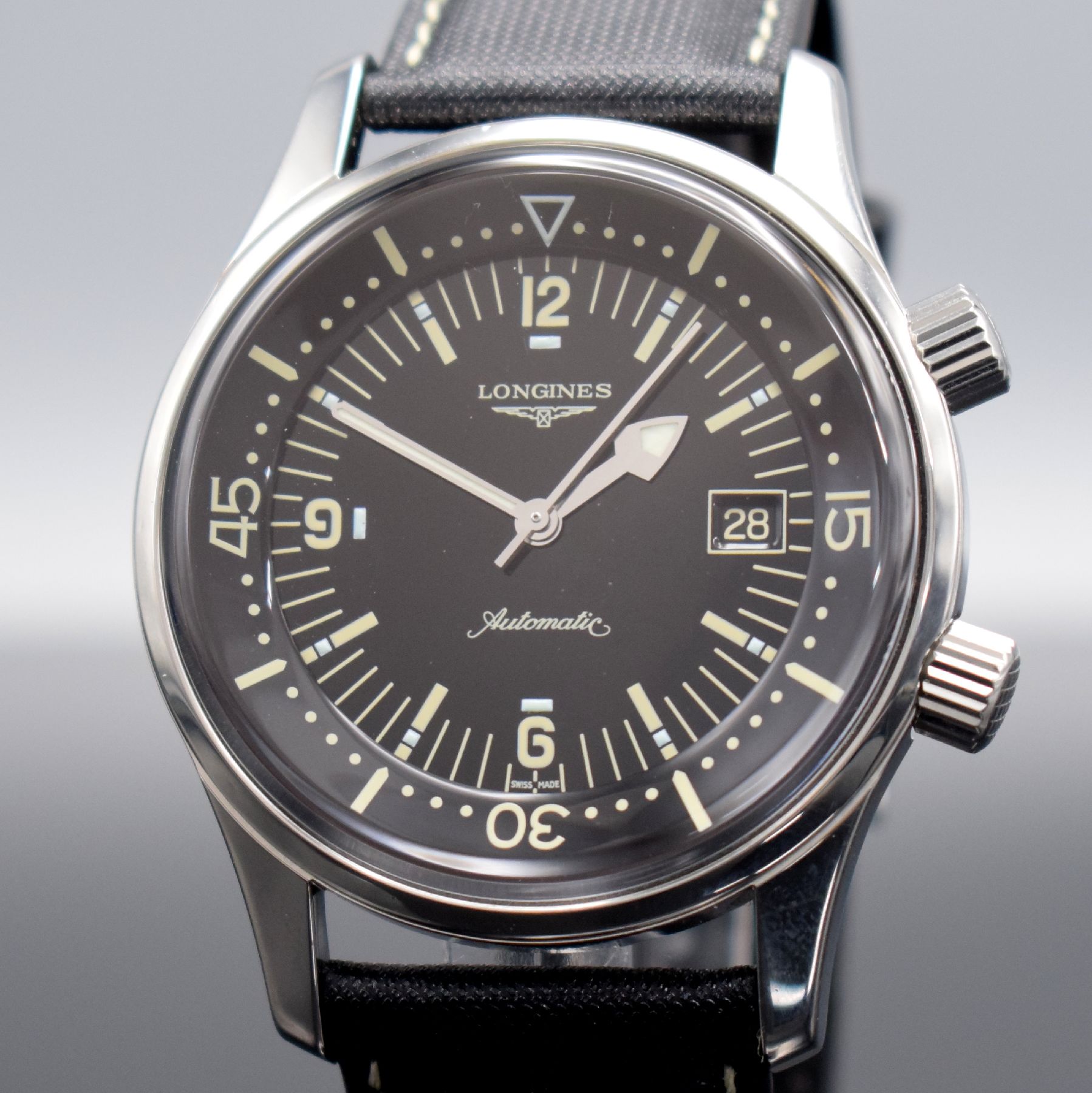 Detail c: LONGINES Legend Diver Watch Herrenarmbanduhr Referenz L3.674.4, Schweiz um 2009, Automatik, verschr. Edelstahlgeh., Boden m. Tauchersymbolik, orig. ...