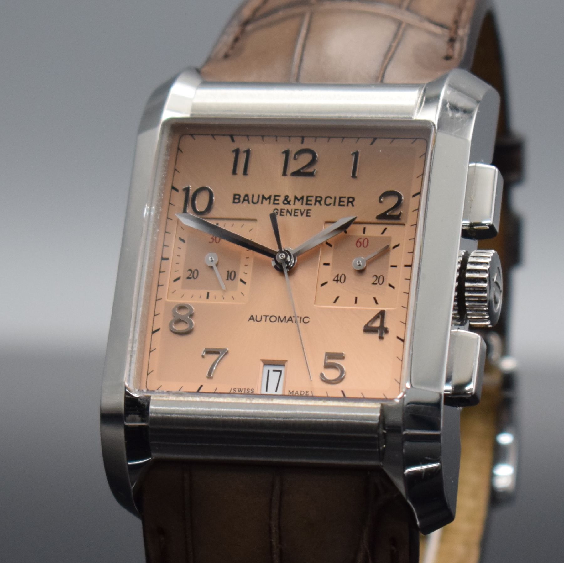 Detail c: BAUME & MERCIER Hampton Herrenarmbanduhr mit Chronograph, Schweiz um 2015, Automatik, Ref. 65698, massives Geh. in Edelstahl, Boden 4-fach verschr., ...