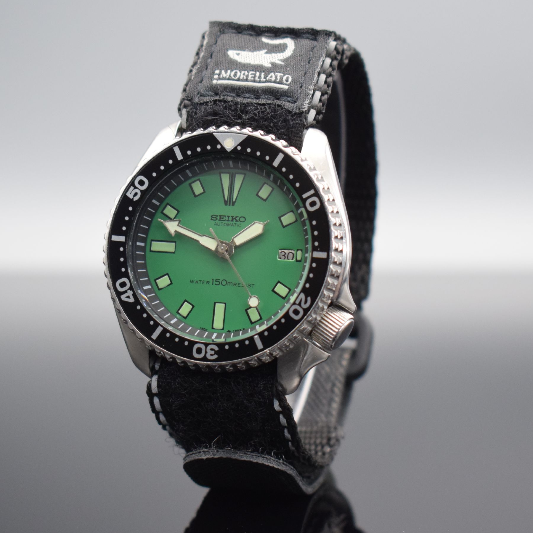 Detail b: SEIKO Scuba Diver`s Herrenarmbanduhr, Japan 1990er Jahre, Automatik, Ref. 7002-7000, massives verschr. Geh. in Edelstahl, beids. drehb. Lünette m. ...