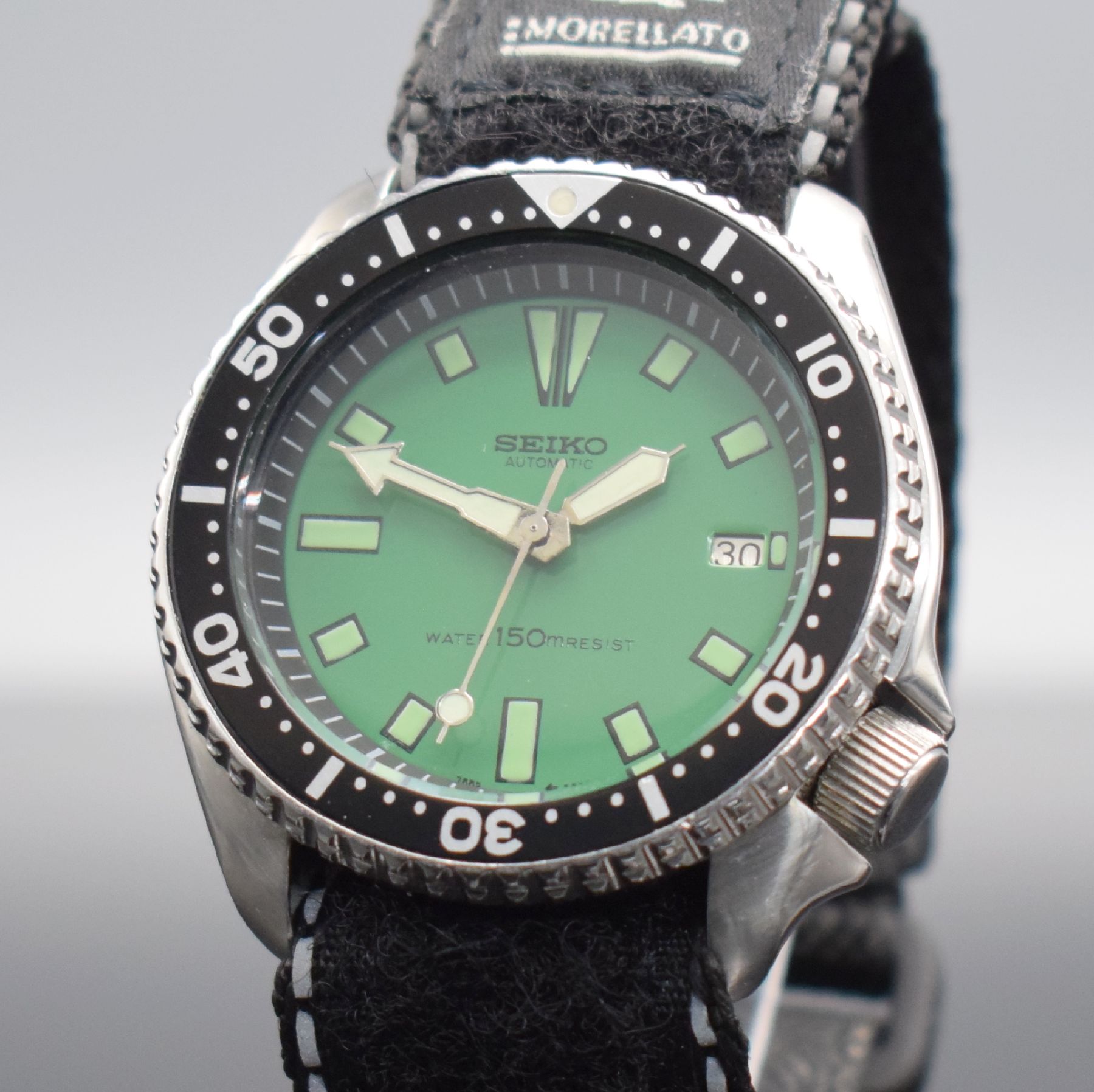 Detail c: SEIKO Scuba Diver`s Herrenarmbanduhr, Japan 1990er Jahre, Automatik, Ref. 7002-7000, massives verschr. Geh. in Edelstahl, beids. drehb. Lünette m. ...