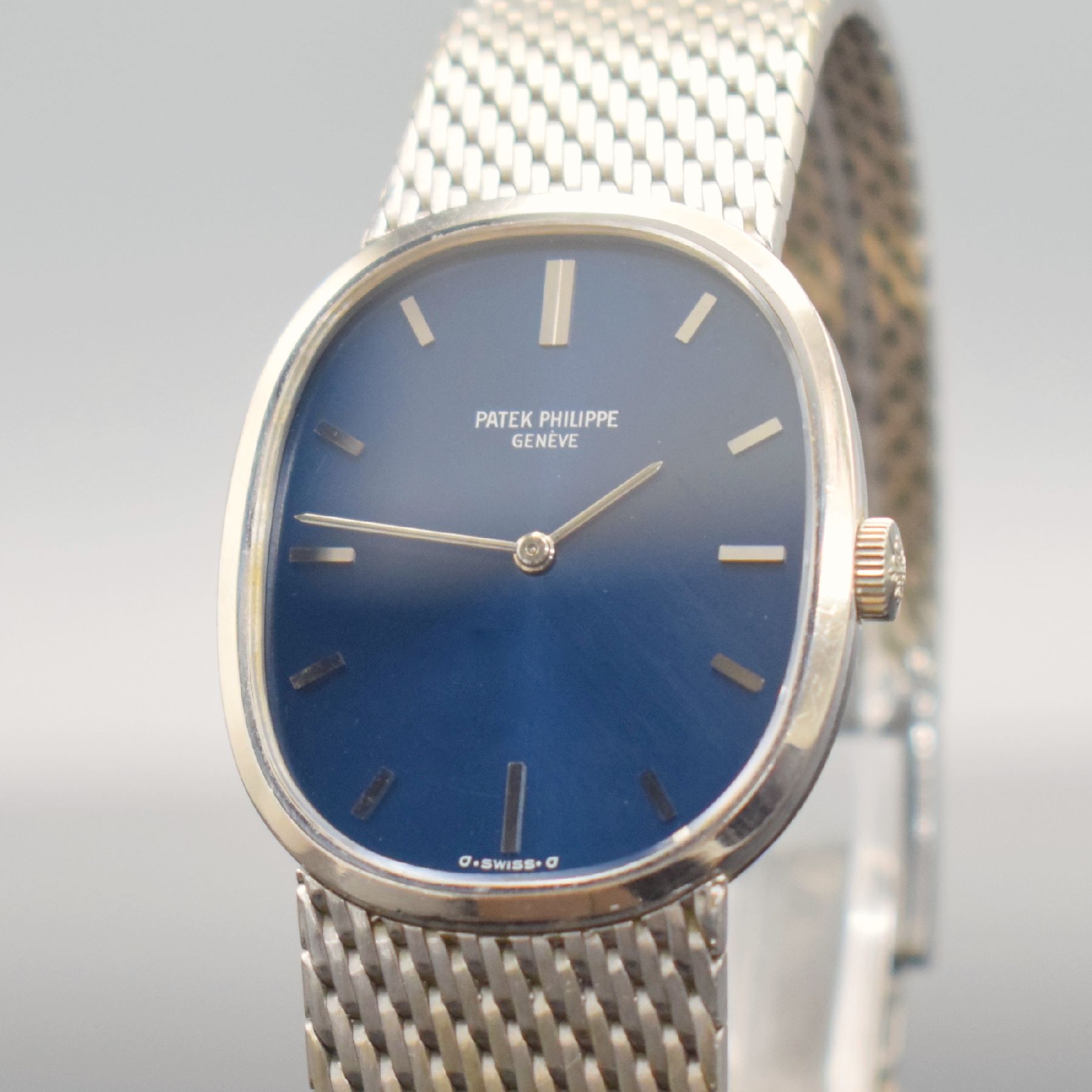 Detail c: PATEK PHILIPPE Herrenarmbanduhr Modellserie Ellipse d´Or Referenz 3748/1 in WG 750/000, Handaufzug, Schweiz um 1978, 3-teil. Geh. inkl. orig. Band, ...