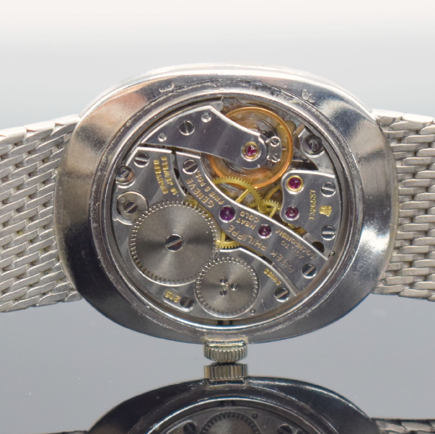 Detail g: PATEK PHILIPPE Herrenarmbanduhr Modellserie Ellipse d´Or Referenz 3748/1 in WG 750/000, Handaufzug, Schweiz um 1978, 3-teil. Geh. inkl. orig. Band, ...