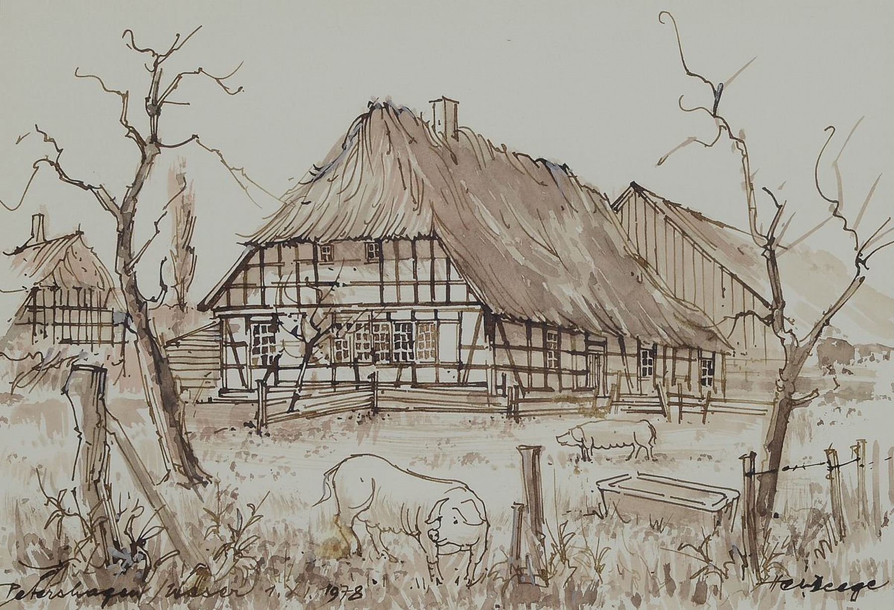 Heiner Deege, 1920-2007 Haßloch, drei Aquarelle, a. Blick auf die Maxburg, signiert, ca. 40 x 50 cm, l. gebräunt, b. Freistadt Rust Neusiedler See, ...