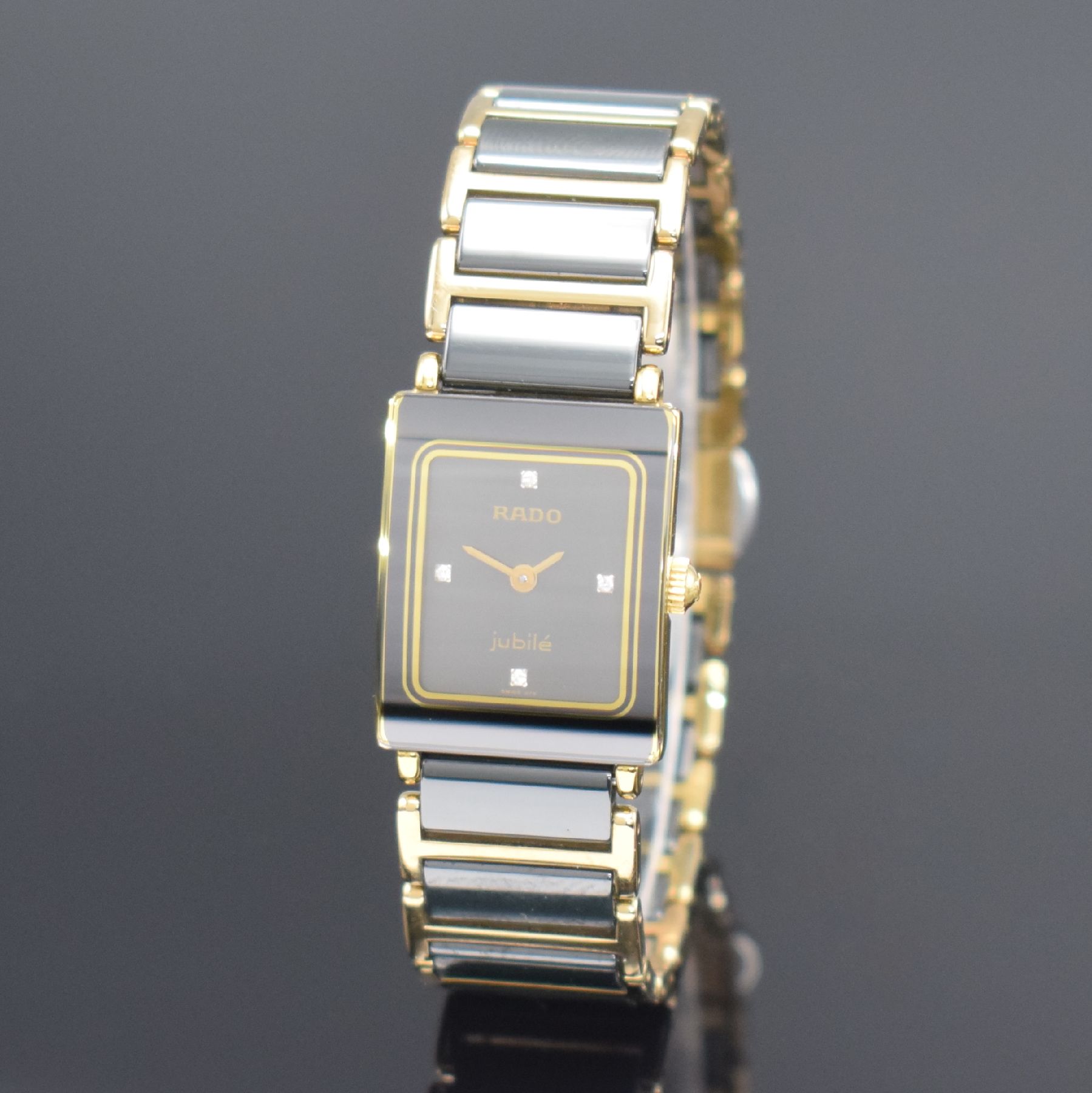 RADO Damenarmbanduhr Diastar Referenz 153.0283.3N, Schweiz um 1995, quarz, verg. Gehäuse m. 4-fach verschr. Edelstahlboden, Gliederband m. ...