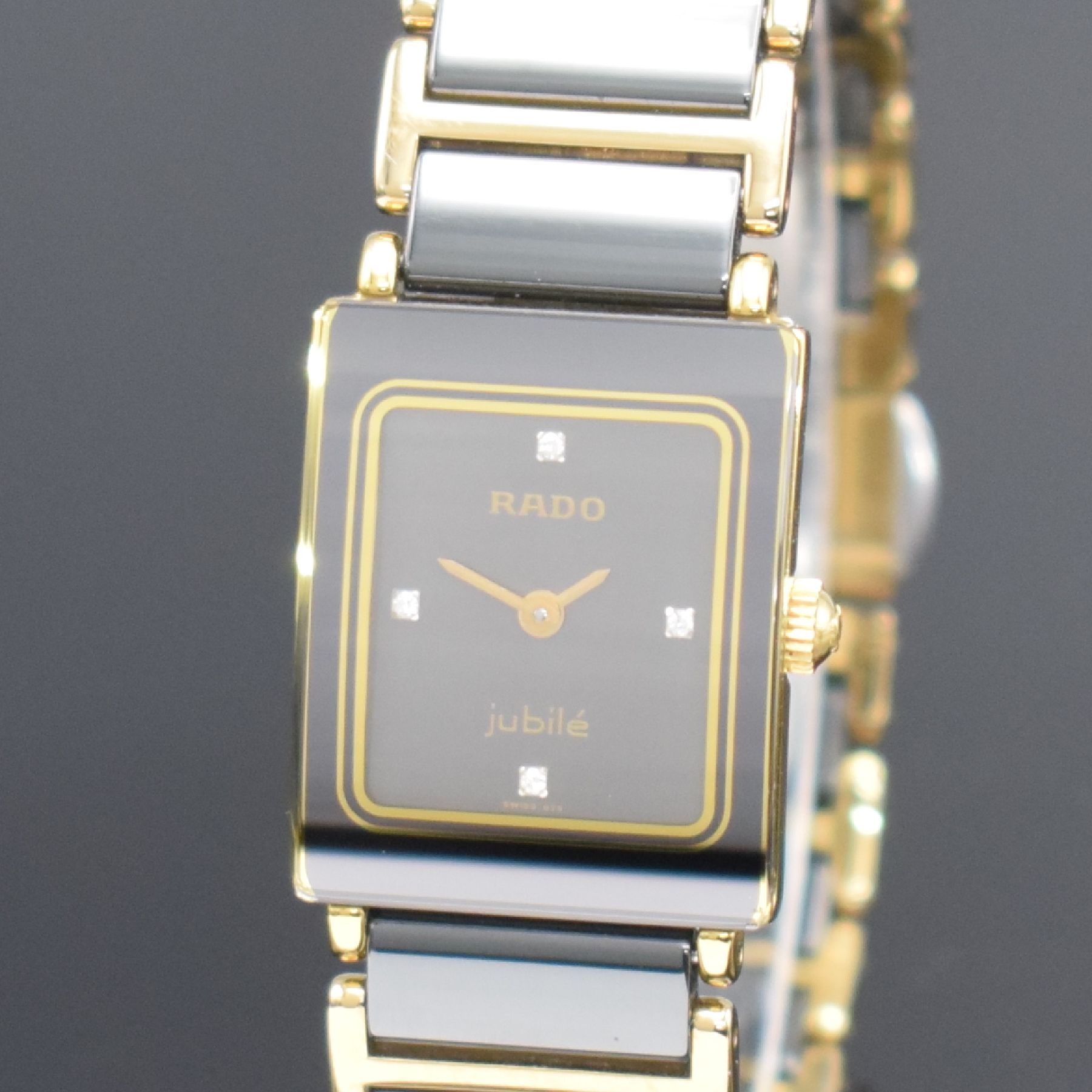 Detail a: RADO Damenarmbanduhr Diastar Referenz 153.0283.3N, Schweiz um 1995, quarz, verg. Gehäuse m. 4-fach verschr. Edelstahlboden, Gliederband m. ...
