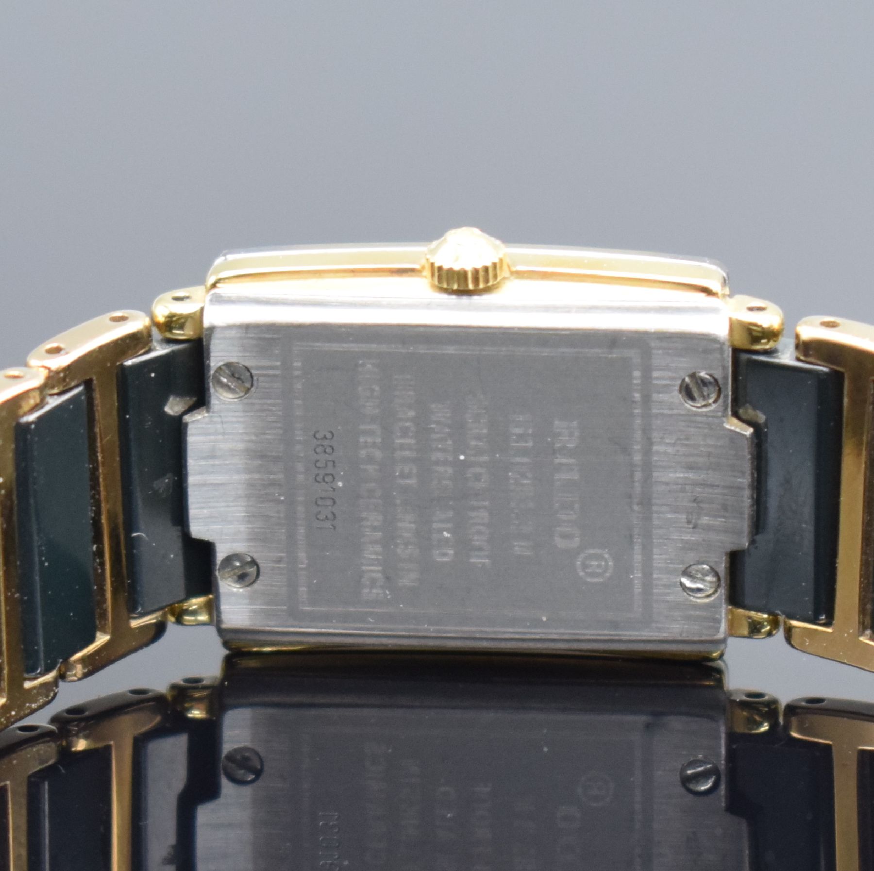 Detail d: RADO Damenarmbanduhr Diastar Referenz 153.0283.3N, Schweiz um 1995, quarz, verg. Gehäuse m. 4-fach verschr. Edelstahlboden, Gliederband m. ...