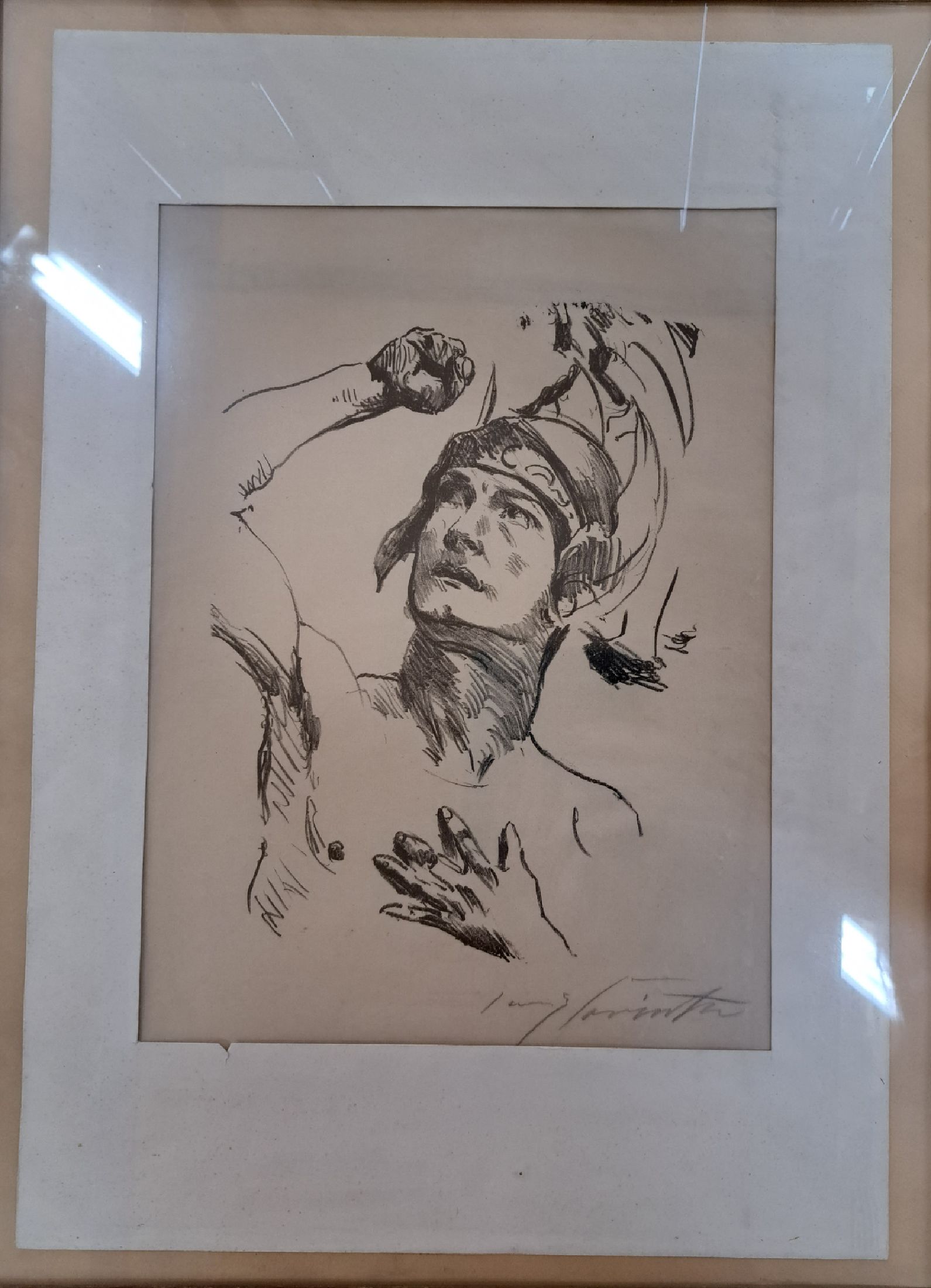 Detail b: Lovis Corinth, 1858 Tapiau - 1925 Zandvoort,2 Lithografien, a. wl Landschaft am Walchensee, re. unten signiert, Papier gebräunt, l. wasserfleckig ...