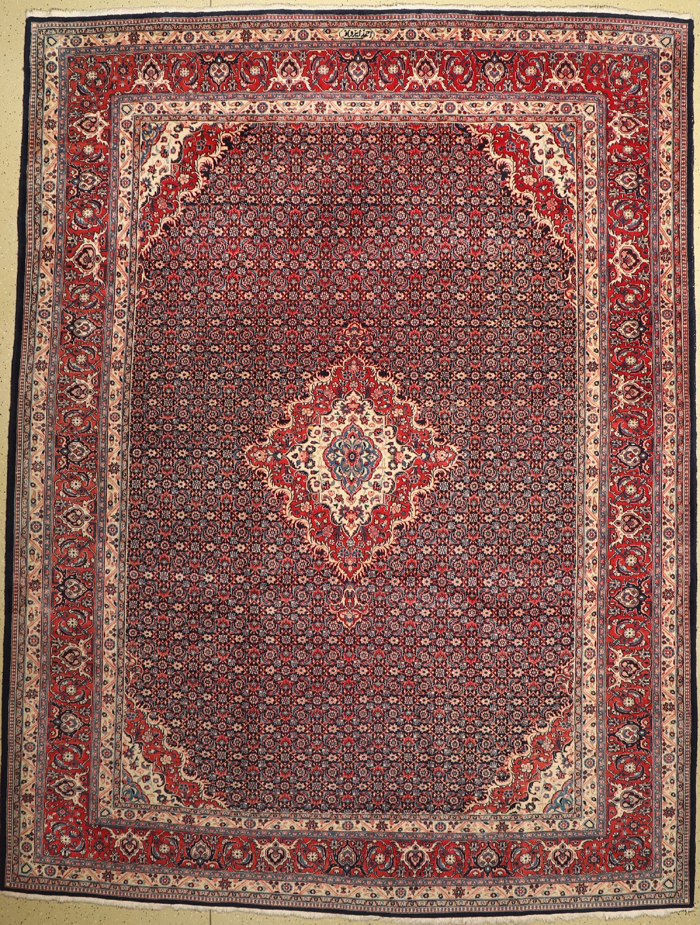 Sarogh fein Signiert, Persien, um 1950, Korkwolle, ca. 355 x 266 cm, EHZ: 2