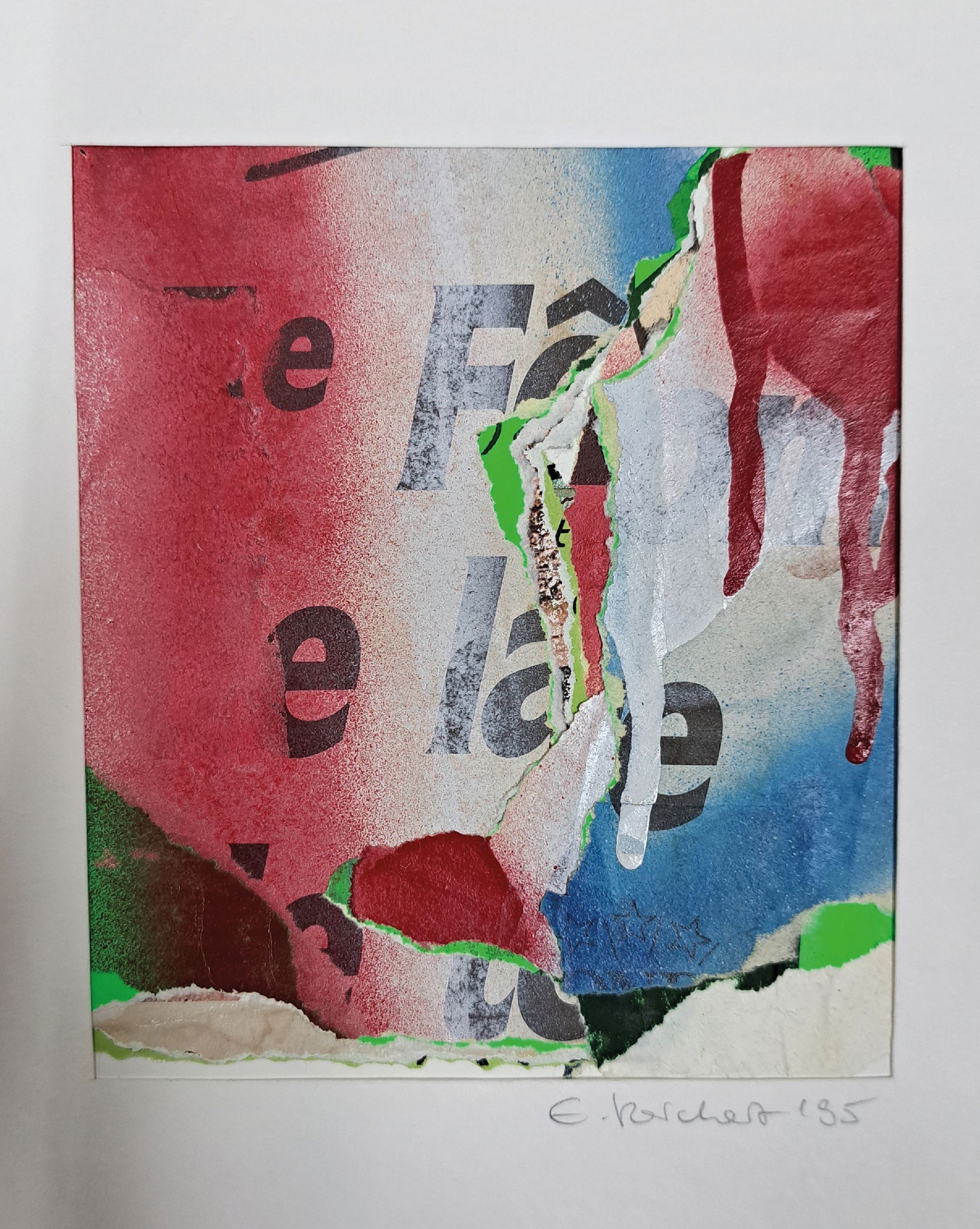 Detail m: Elisabeth Reichert, 1940-2012, Konvolut aus 4 Collagen, je sign., dat., PP, 42x35 cm