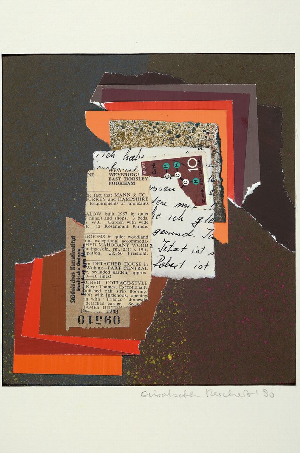 Detail n: Elisabeth Reichert, 1940-2012, Konvolut aus 4 Collagen, je sign., dat. je unter PP, 42x35 cm