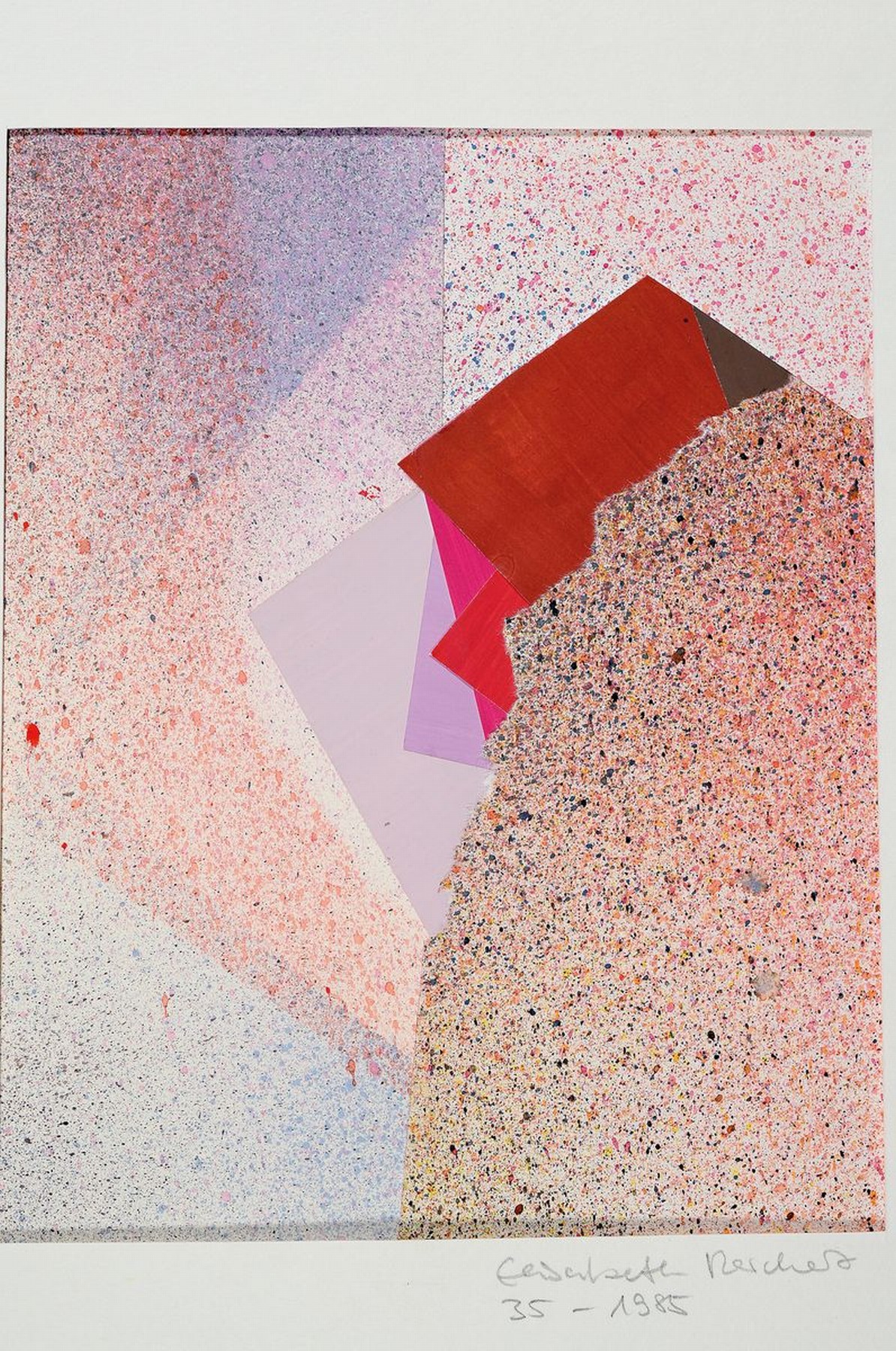 Detail m: Elisabeth Reichert, 1940-2012, Konvolut aus 4 abstr. Collagen, je sign., dat., unter PP, gesamt ca. 42x35 cm
