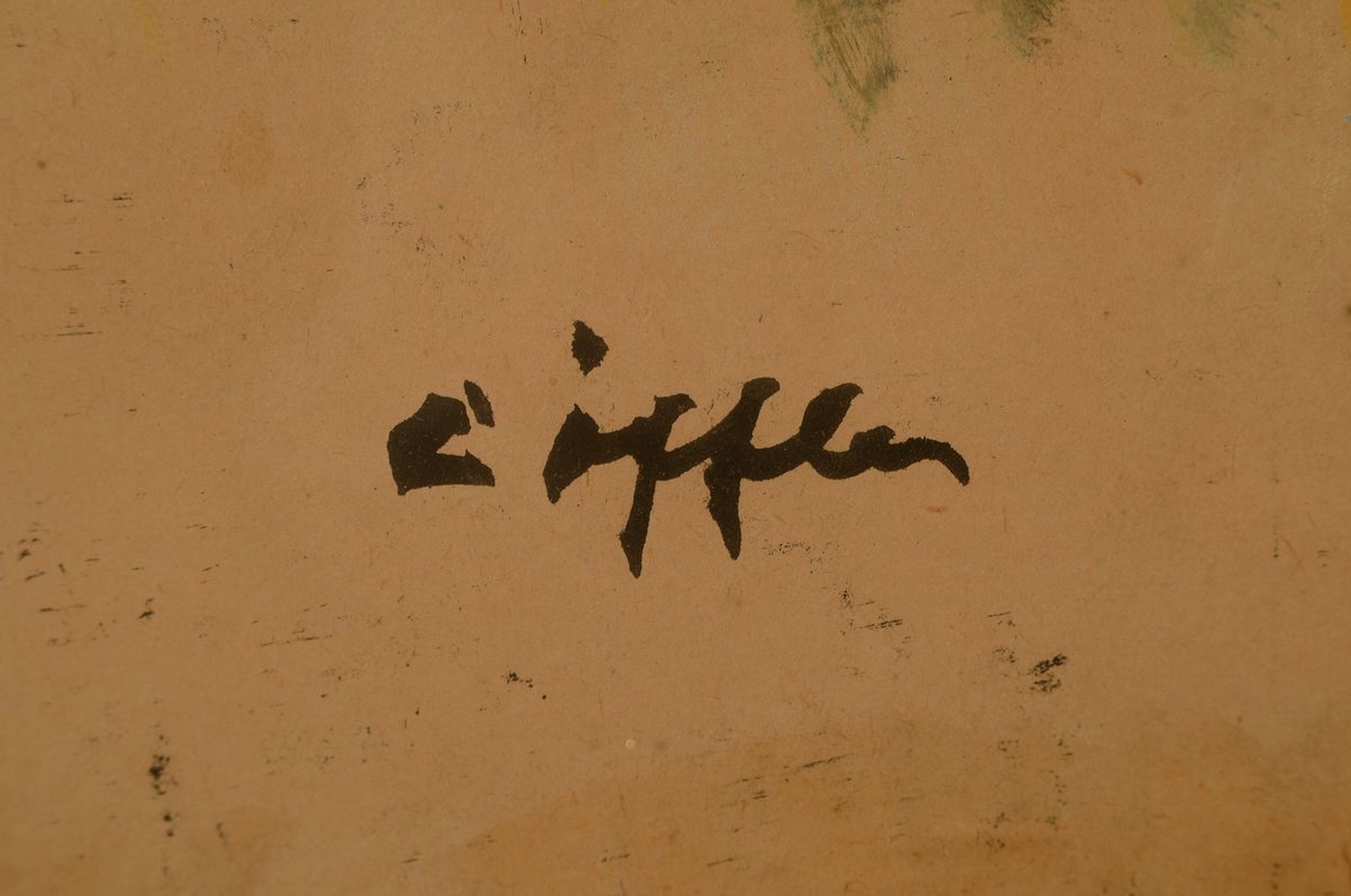 Detail a: Paul Löffler, 1938-1995 Mannheim, Don Quichotte und Sancho Pansa, Kohlezeichnung z.T. bunt aquarelliert, links unten signiert, ca. 67x96cm, R. ca. ...