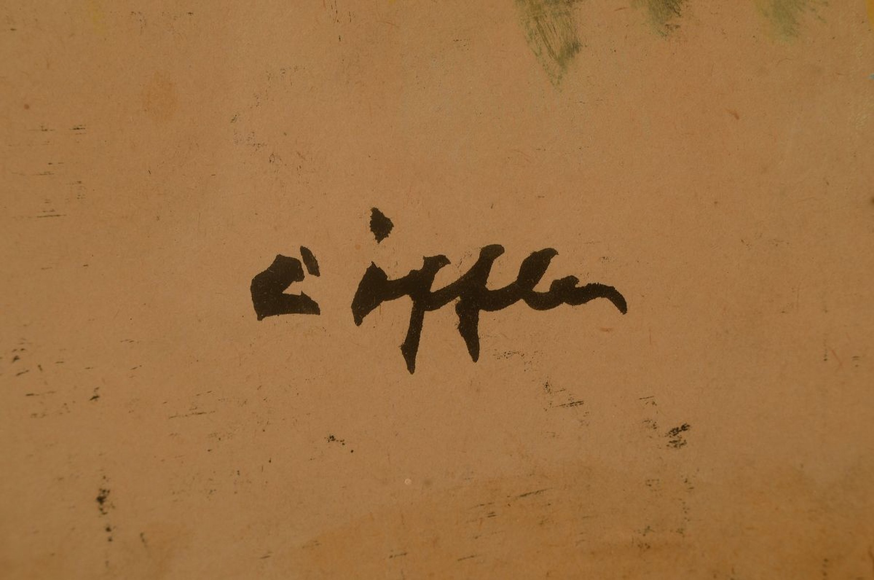 Detail l: Paul Löffler, 1938-1995 Mannheim, Don Quichotte und Sancho Pansa, Kohlezeichnung z.T. bunt aquarelliert, links unten signiert, ca. 67x96cm, R. ca. ...