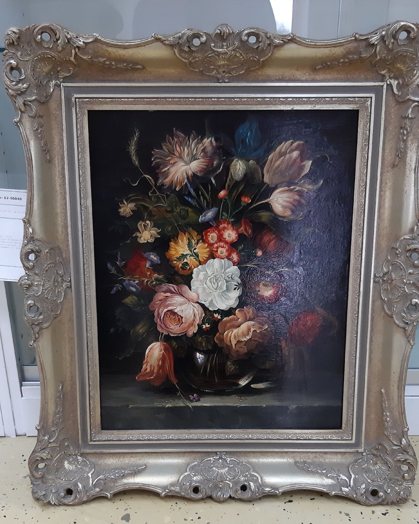 Detail b: Reinhard Michel, geb. 1920, Traditionalist, üppiges Blumenstillleben im Stil der alten flämischen Meister, Öl/Holz, rechts unten signiert, ca. ...