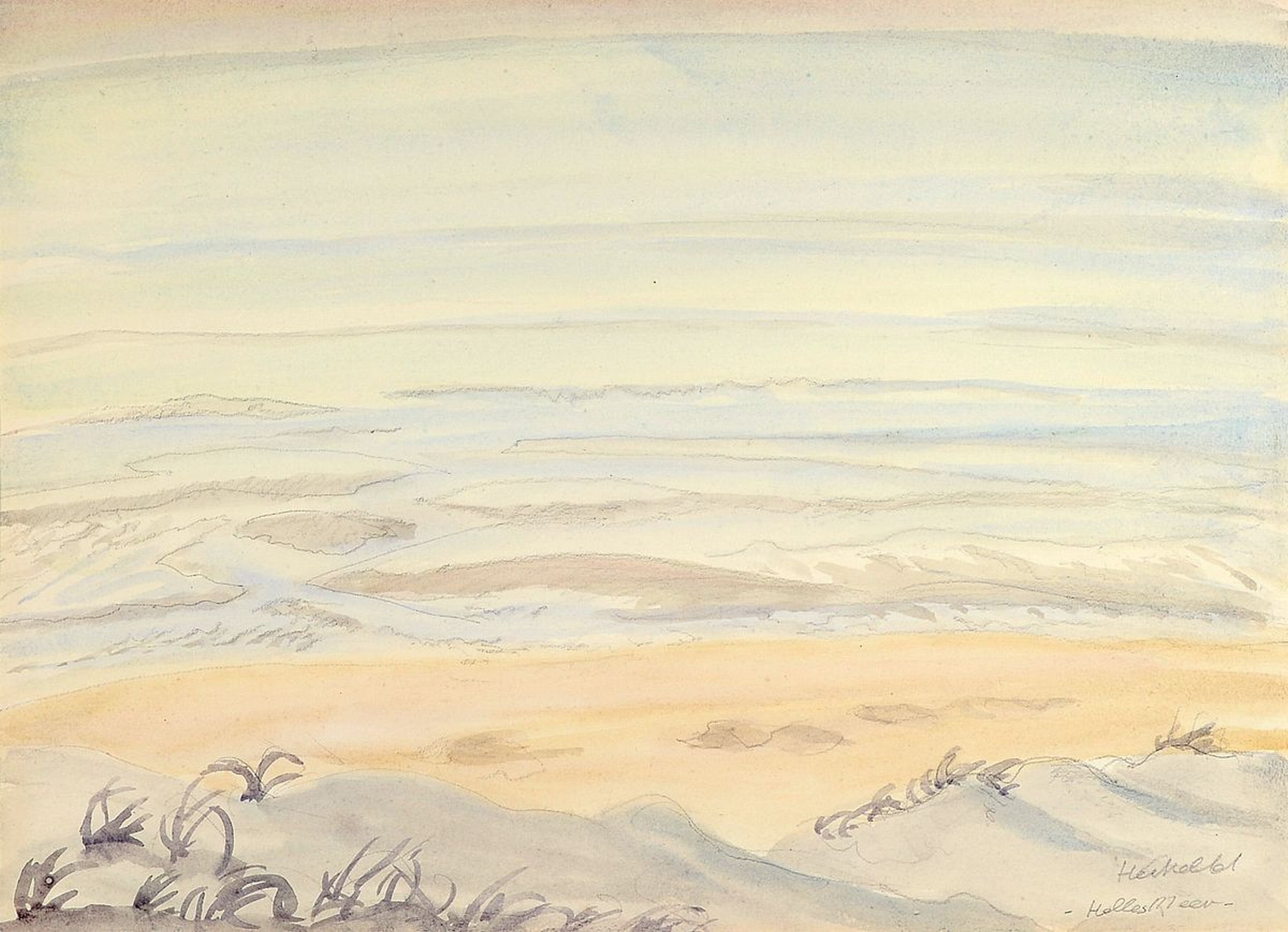 Erich Heckel, 1883 Döbeln - 1970 Radolfzell,Aquarell/Papier, dargestellt ist ein herrlicher Blick auf einen Teil der herbstlichen, holländischen ...