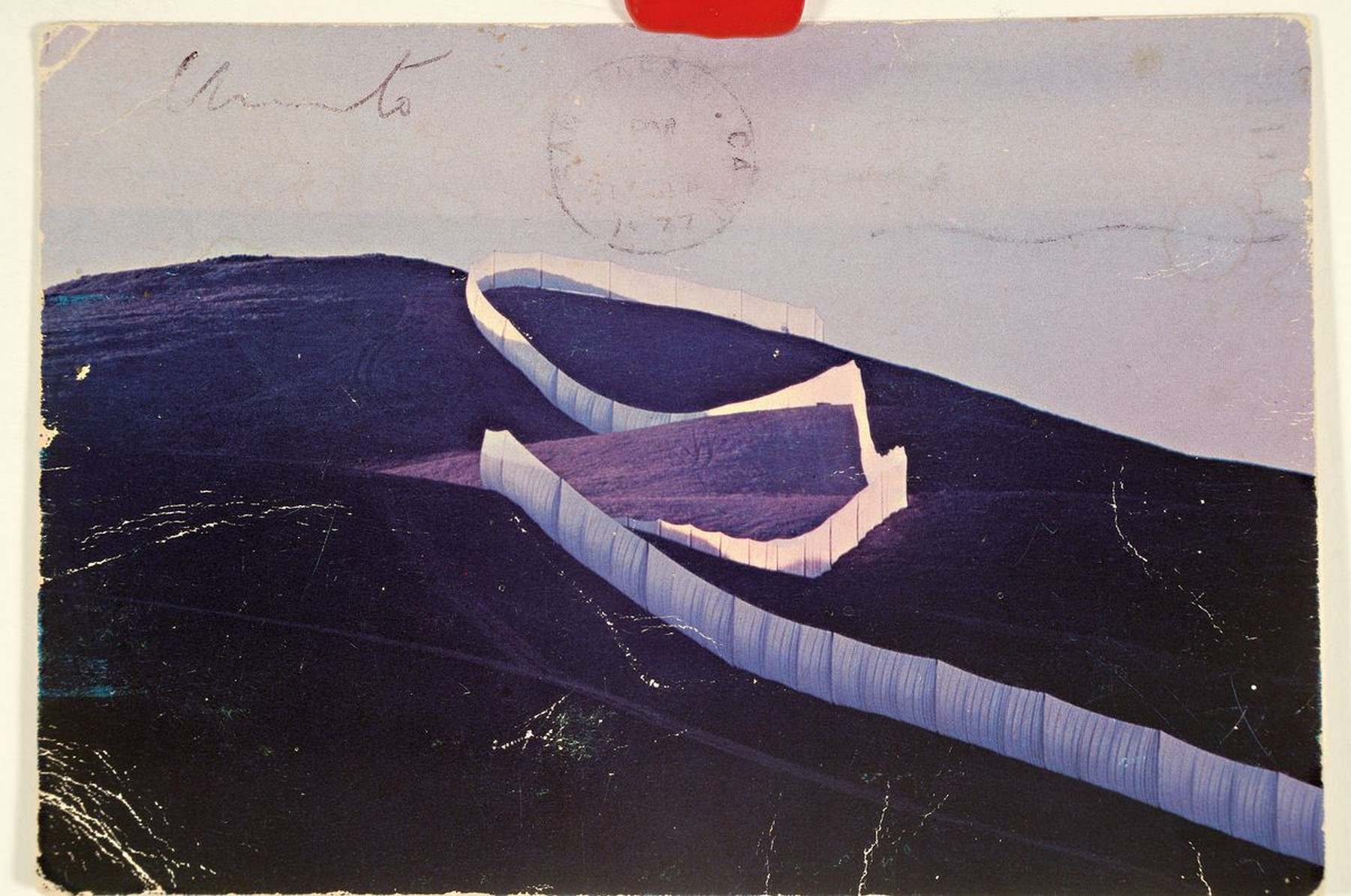 Detail k: Christo, 1935 - 2020, Multiple/Autograph, Jeanne Claude und Christo handsignierte Kunstpostkarte an Gary Sandman, seltene handgeschriebene Postkarte ...