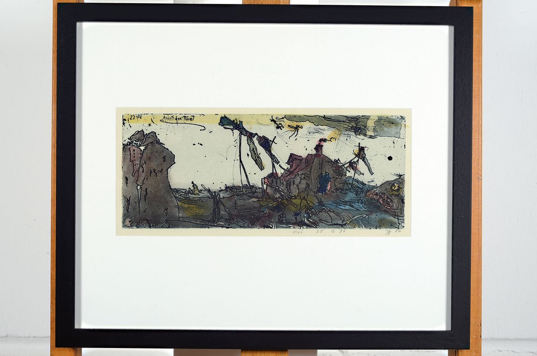 Detail k: Horst Janssen, 1929 - 1995, Aquarell über Radierung auf Japanbütten, re. unten handsigniert und dat. (19)86, zusätzlich hat Horst Janssen die ...