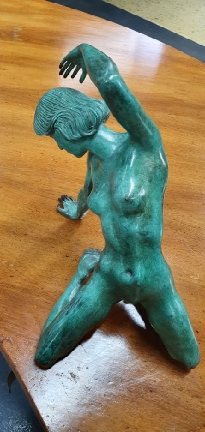 Detail a: Arno Breker, 1900-1991, Bronzeskulptur, "Grazie", seltene grüne Variante, sign., num. 103/300, Stempel Venturi Arte, ca. 22x26x18 cm