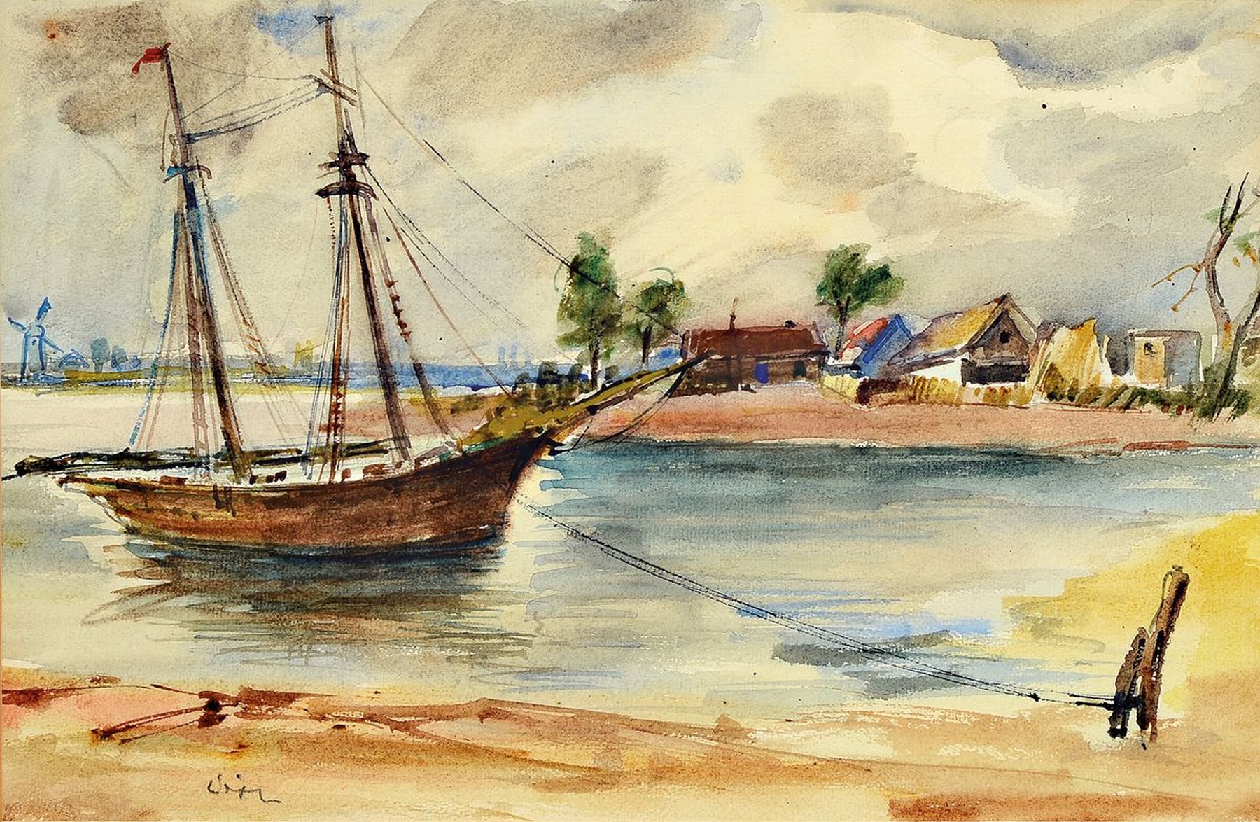 Paul Löffler, 1938-1995 Mannheim, 3 Aquarelle: 1x Höhenweg, rückseitig bez.: in Haardt, links unten signiert, ca. 19x29 cm, PP, u.Gl., R. ca. ...