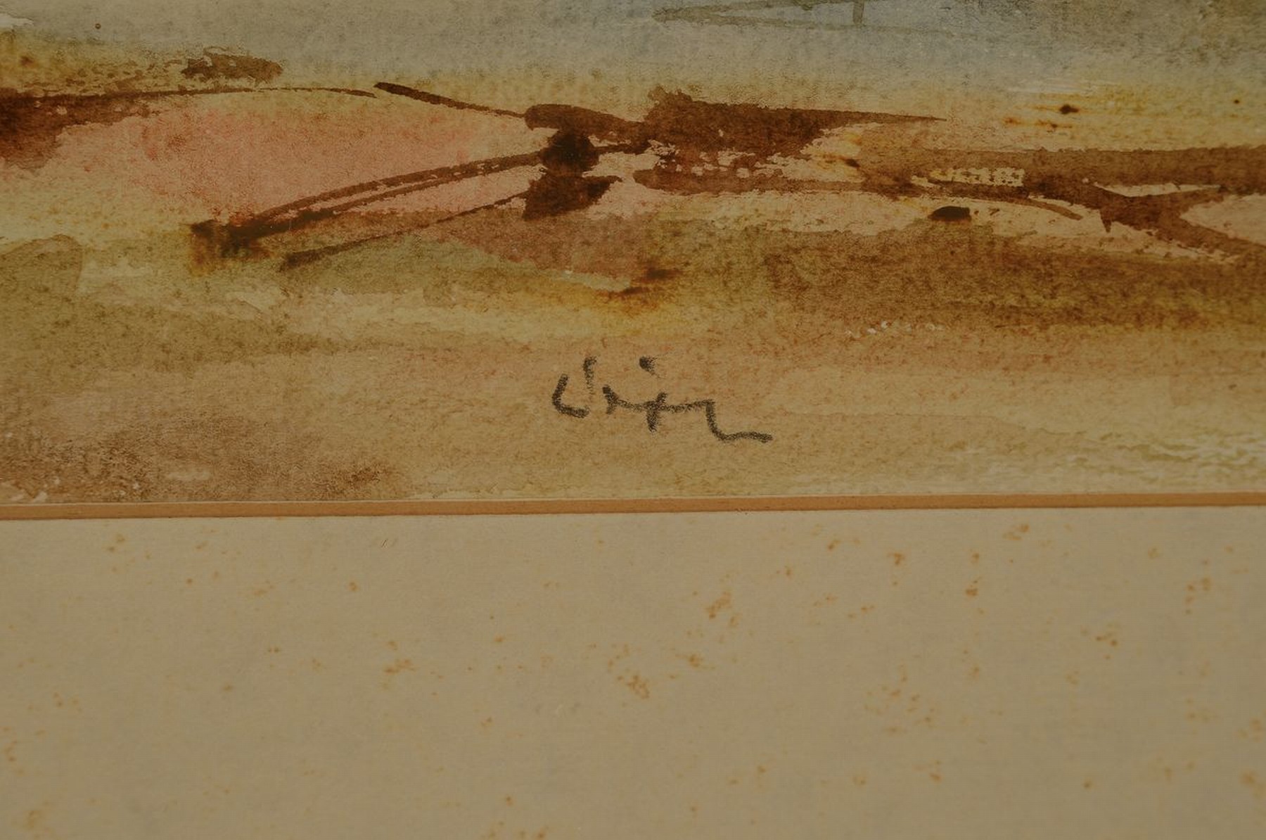 Detail m: Paul Löffler, 1938-1995 Mannheim, 3 Aquarelle: 1x Höhenweg, rückseitig bez.: in Haardt, links unten signiert, ca. 19x29 cm, PP, u.Gl., R. ca. ...