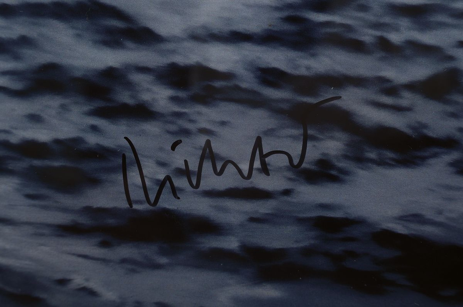 Detail a: Gerhard Richter, geb. 1932, "Seestück (See- See)", Kunstdruck, Hrsg. Nationalgalerie Berlin, handsign., unter Plexiglas gerahmt, Motiv ca. ...