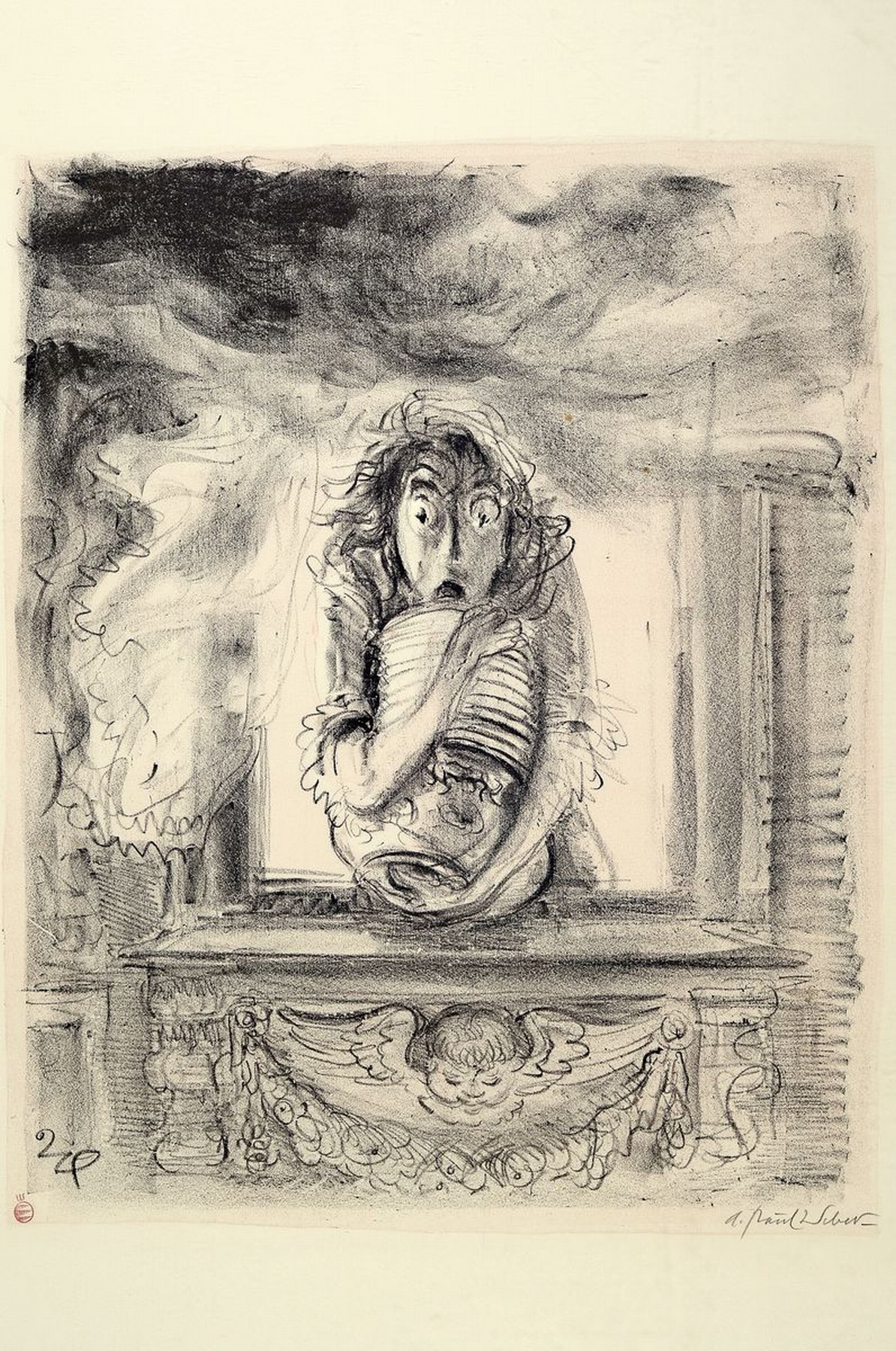 Detail k: A. Paul Weber, 1893-1980, 2 Lithographien, beide handsigniert, ca. 39x31cm bzw. 45x33cm